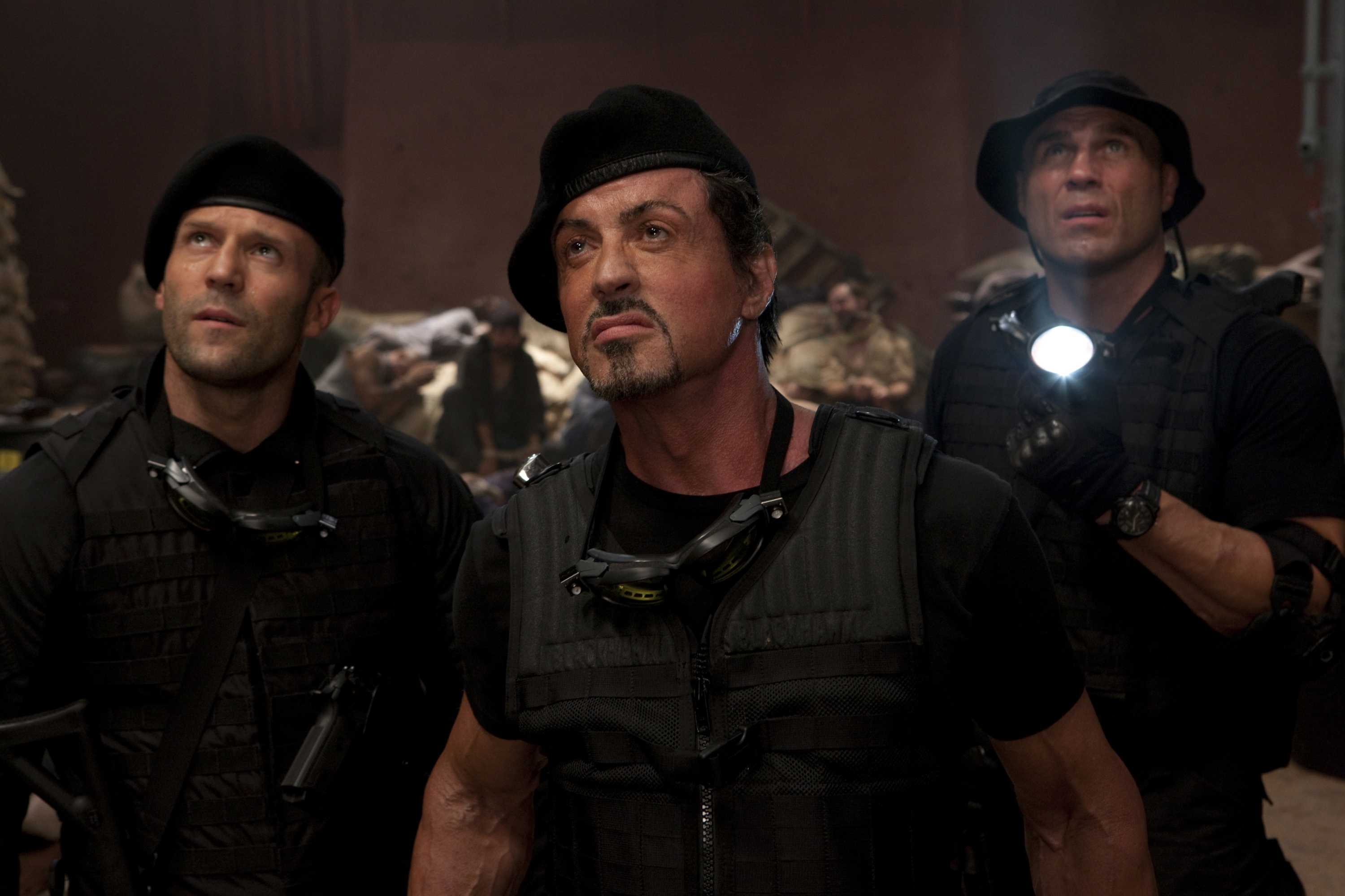 movie, the expendables, barney ross, jason statham, lee christmas, randy couture, sylvester stallone, toll road Phone Background