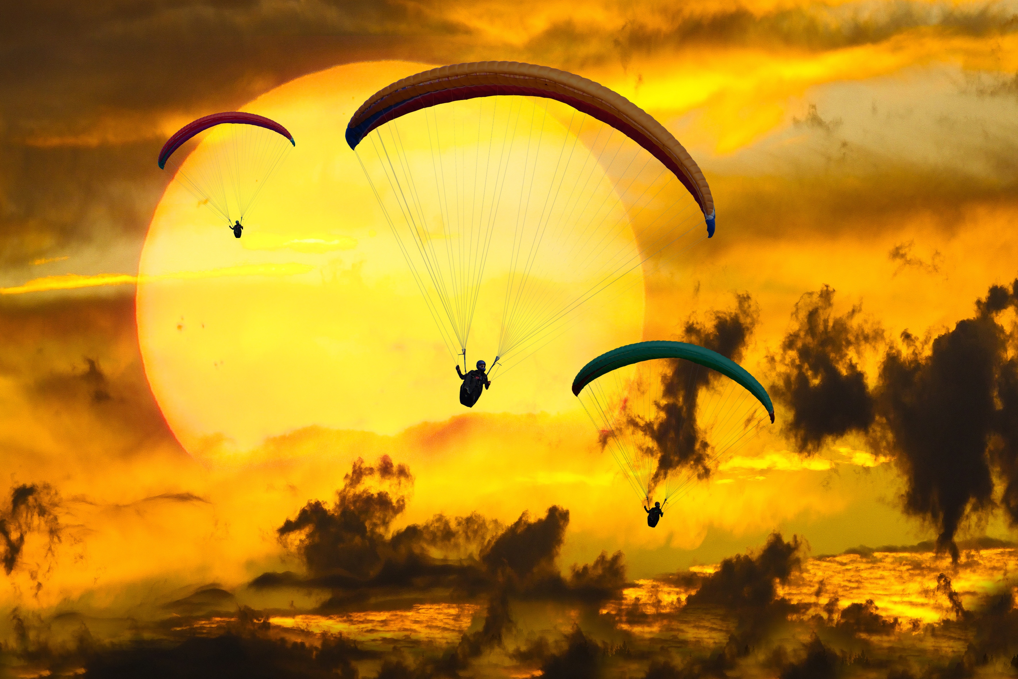 Laden Sie Paragliding HD-Desktop-Hintergründe herunter