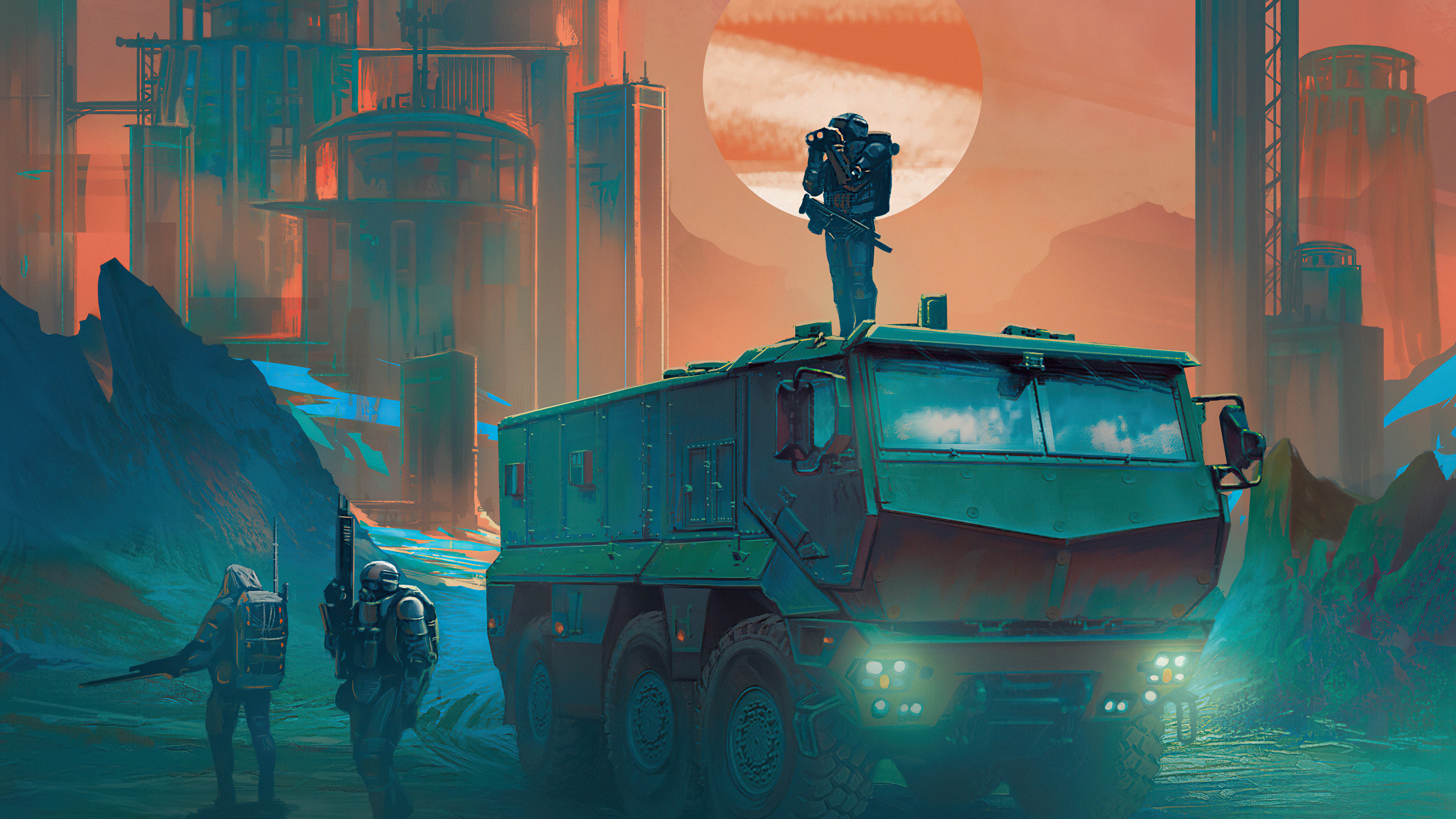 wallpapers sci fi, exploration, vehicle, warrior