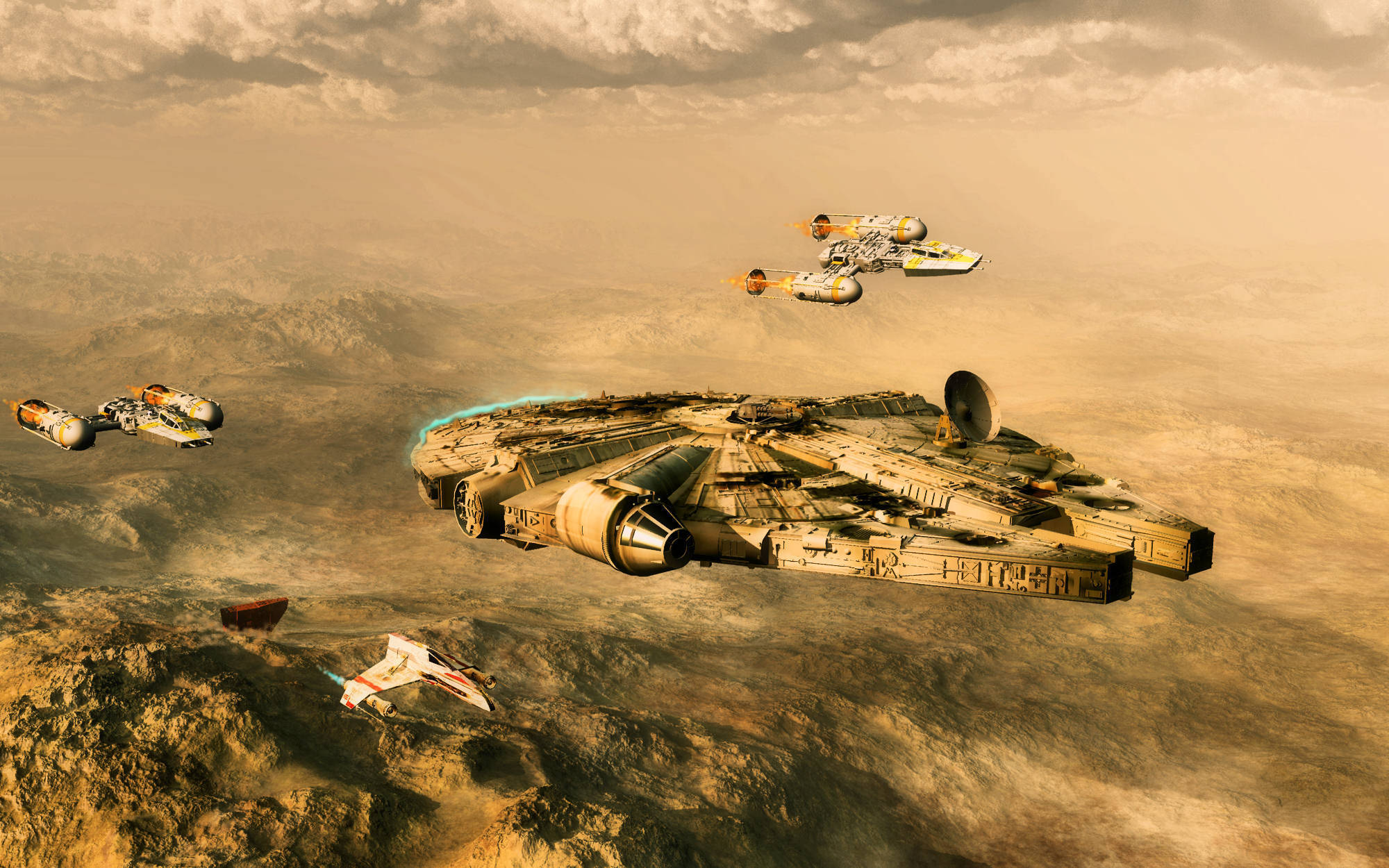 millennium falcon, star wars, sci fi wallpaper for mobile