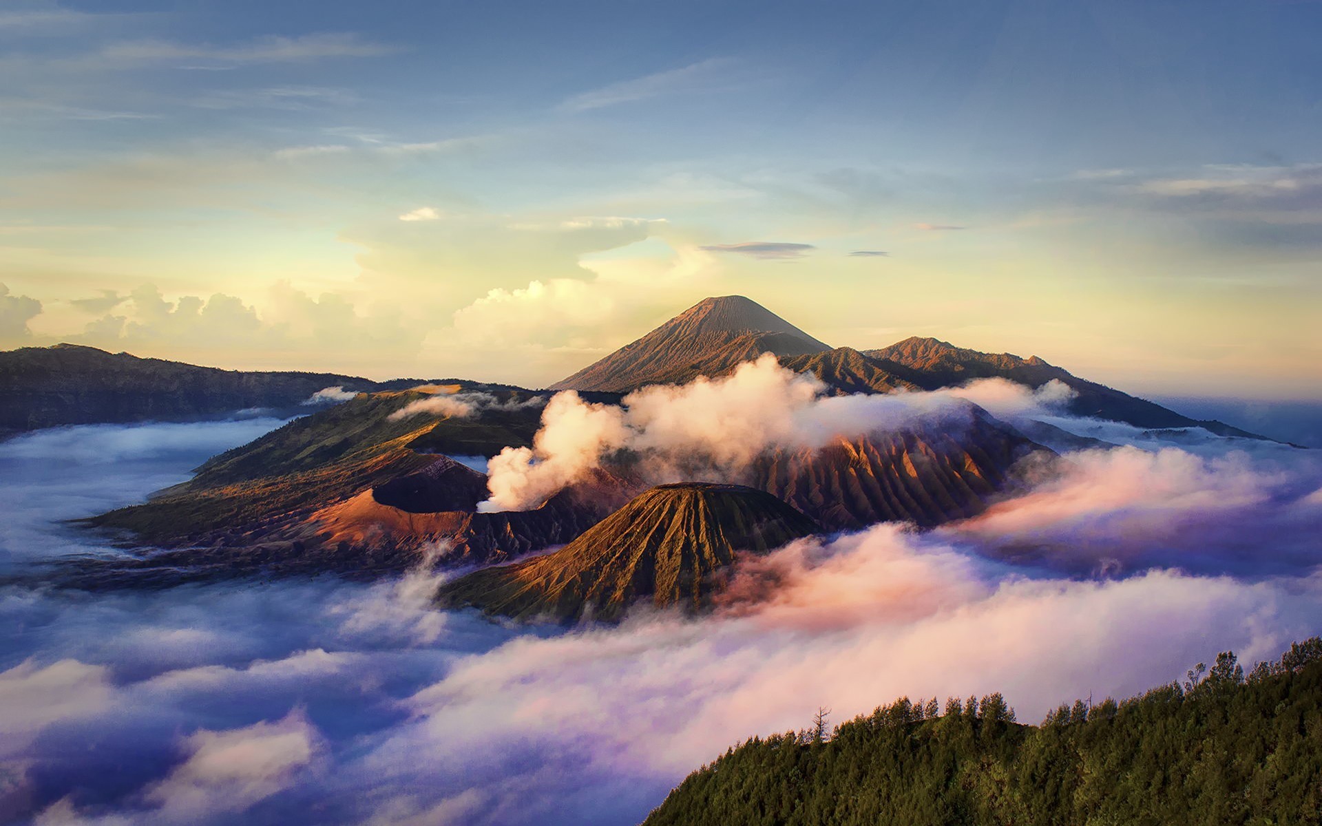 indonesia, earth, mount bromo, cloud, java (indonesia), volcano, volcanoes