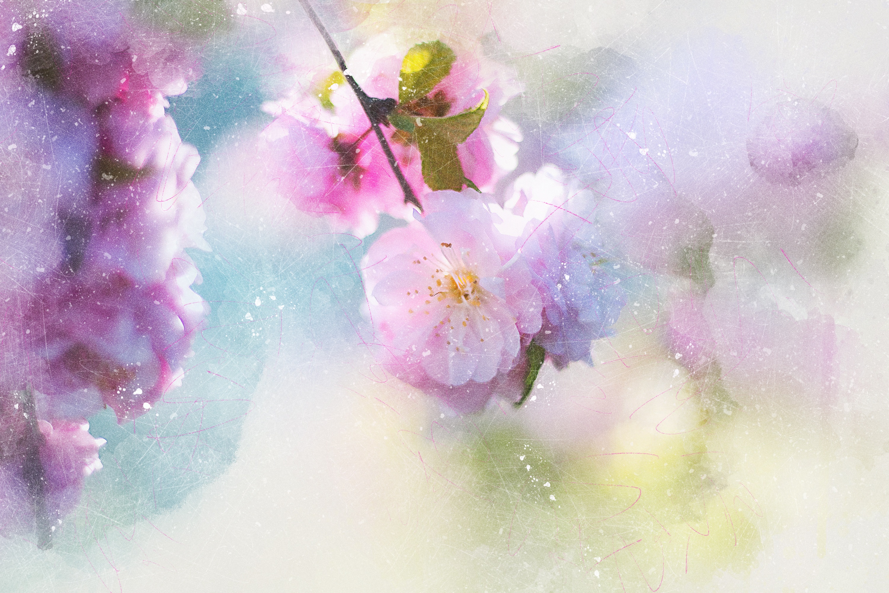 Download mobile wallpaper Spring, Artistic, Cherry Blossom for free.