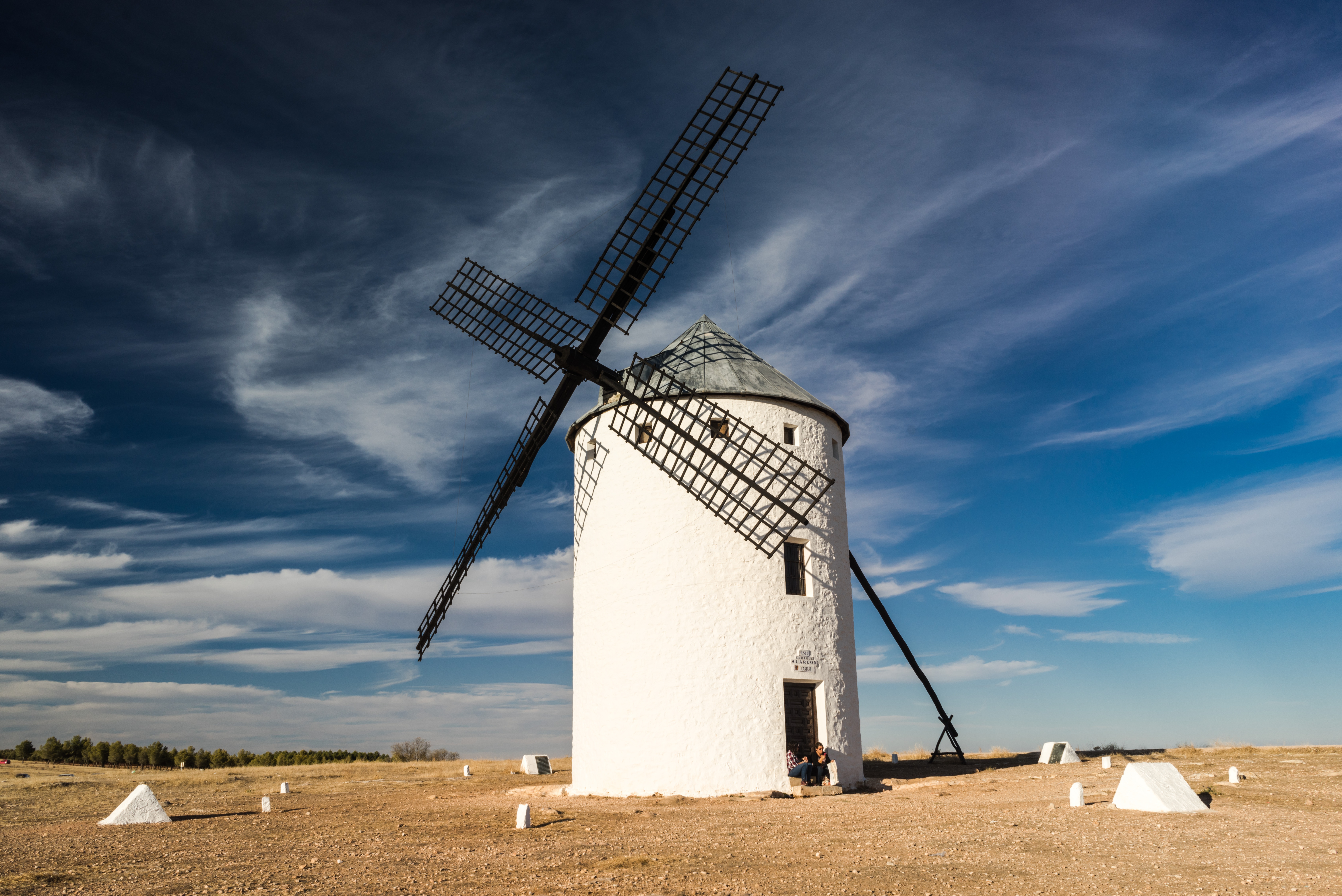 Download mobile wallpaper Field, Sky, Mill, Windmill, Nature for free.