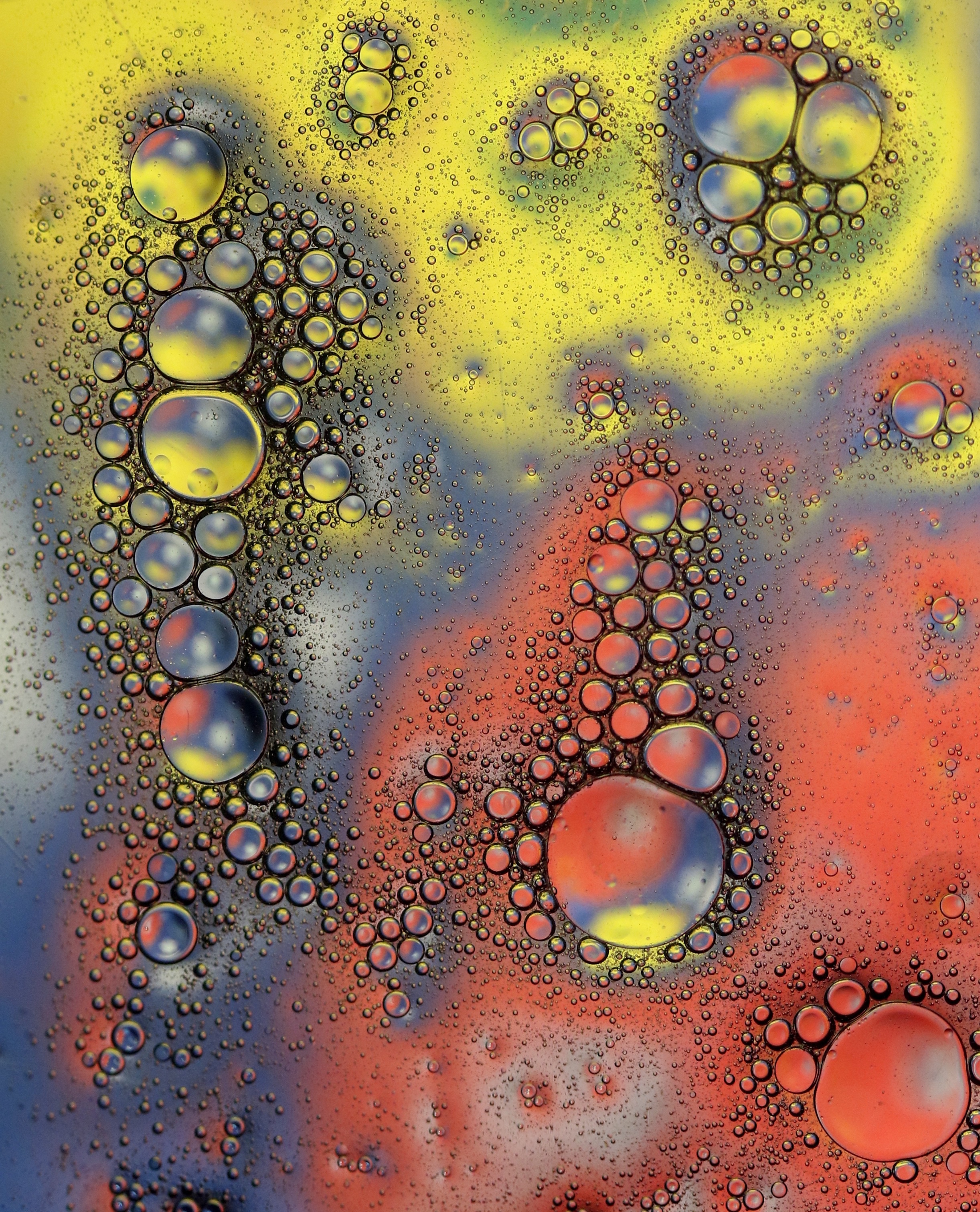 155563 Hintergrundbild herunterladen bubbles, drops, makro, form, farben, formen, abmessungen (bearbeiten), dimension - Bildschirmschoner und Bilder kostenlos