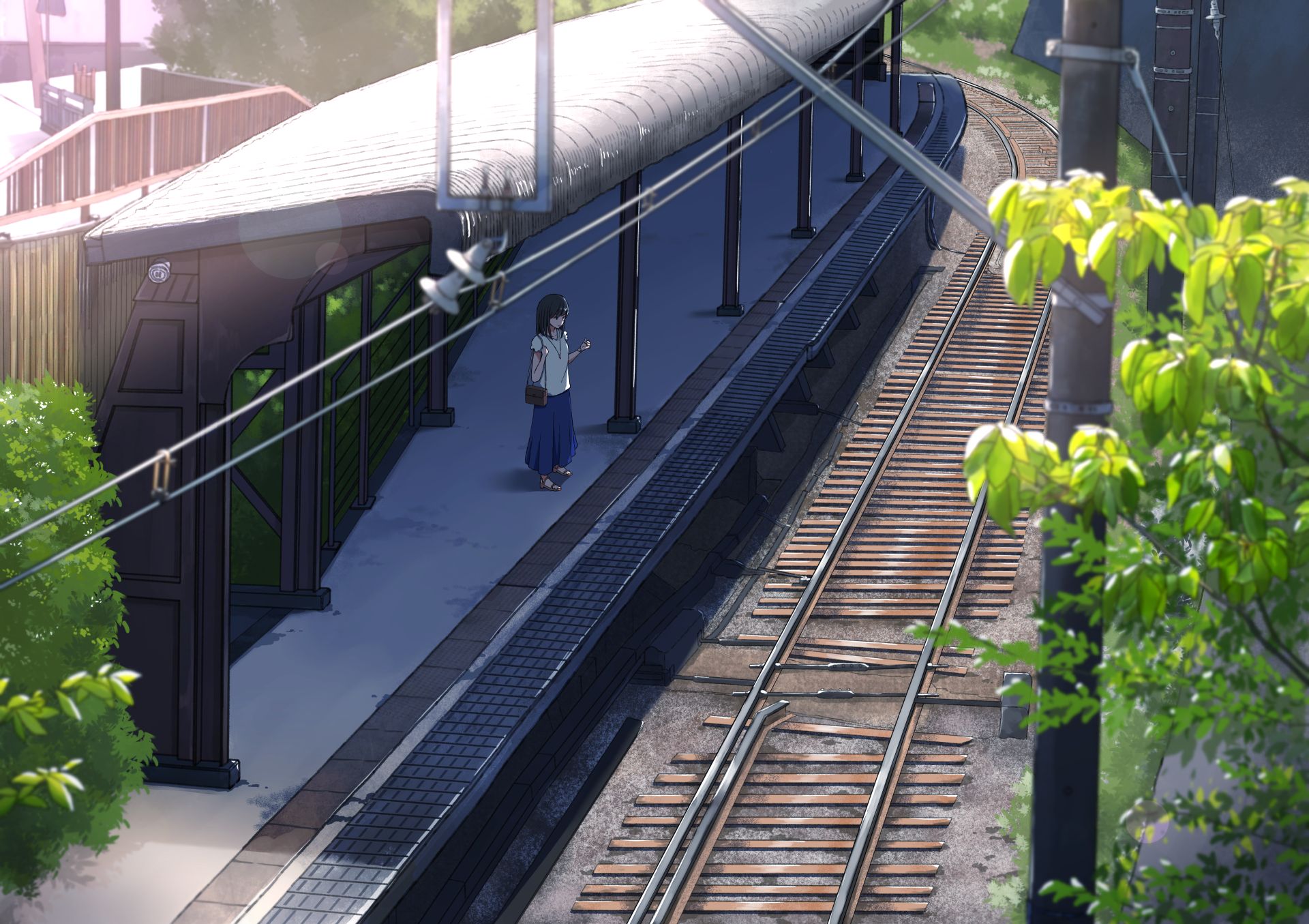 Anime Style Render Train | Anime scenery, Anime style, Anime background