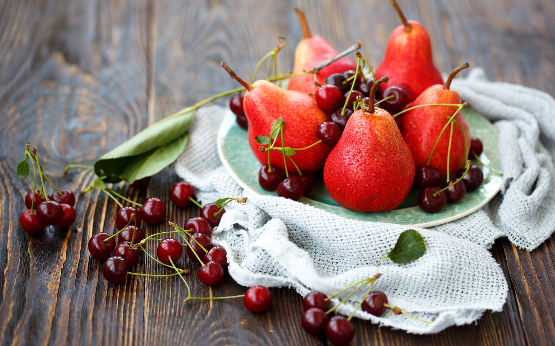 fruits, food, cherry, pears 4K Ultra