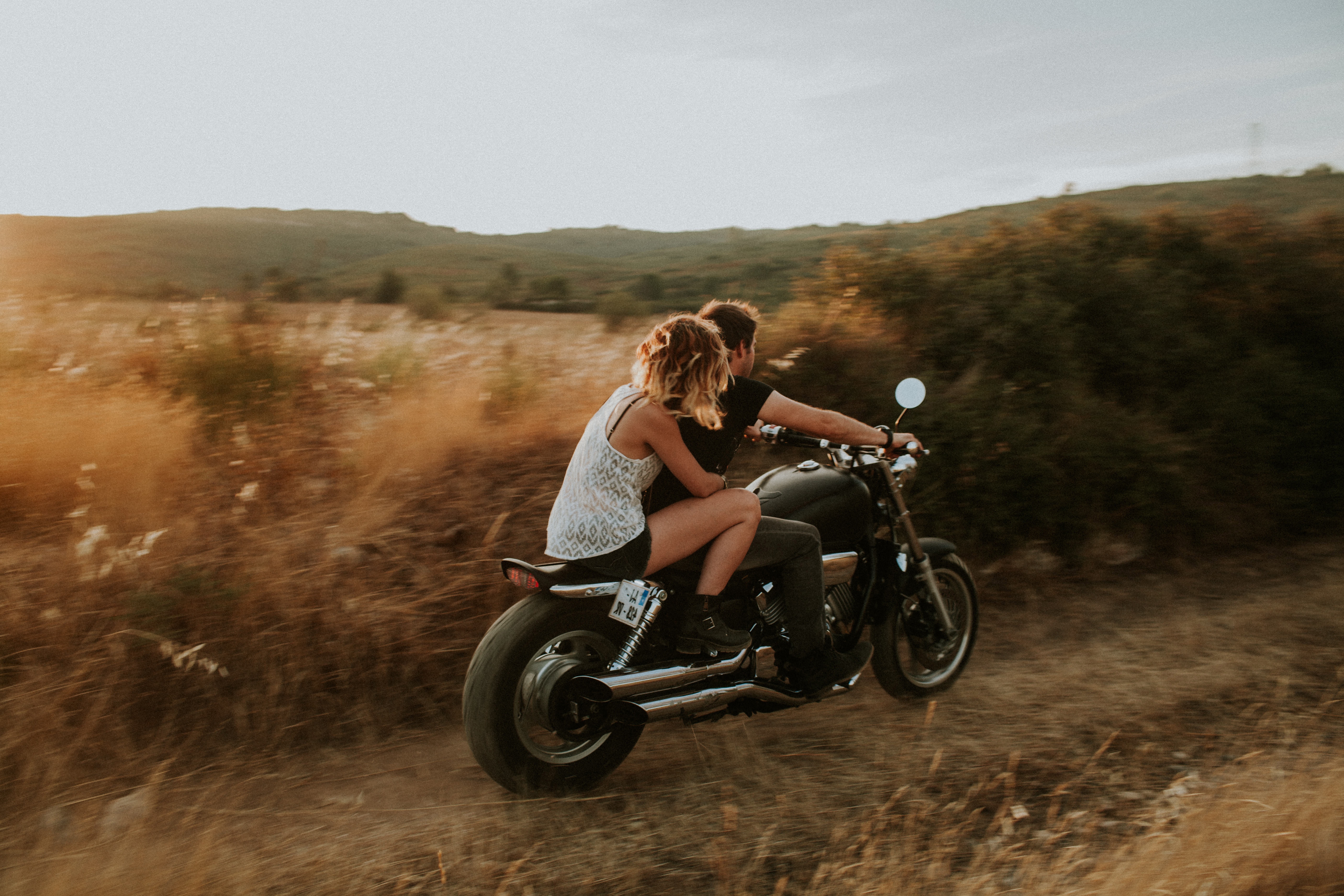 love, couple, pair, speed, motorcycle