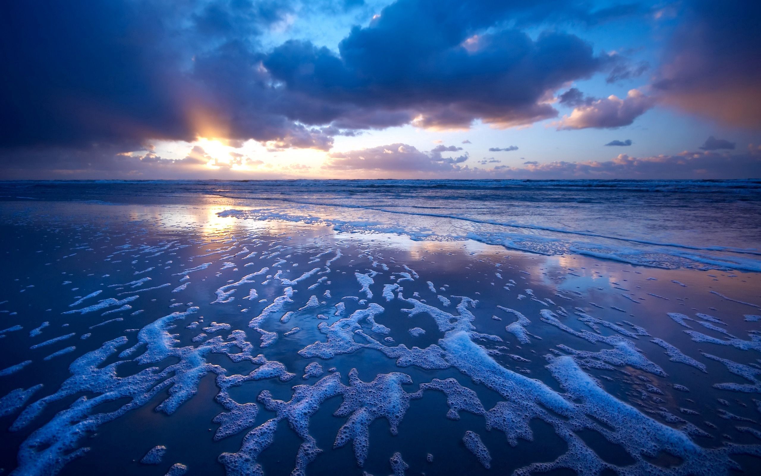 Full HD Wallpaper sand, nature, sea, shore, bank, evening, foam, wave