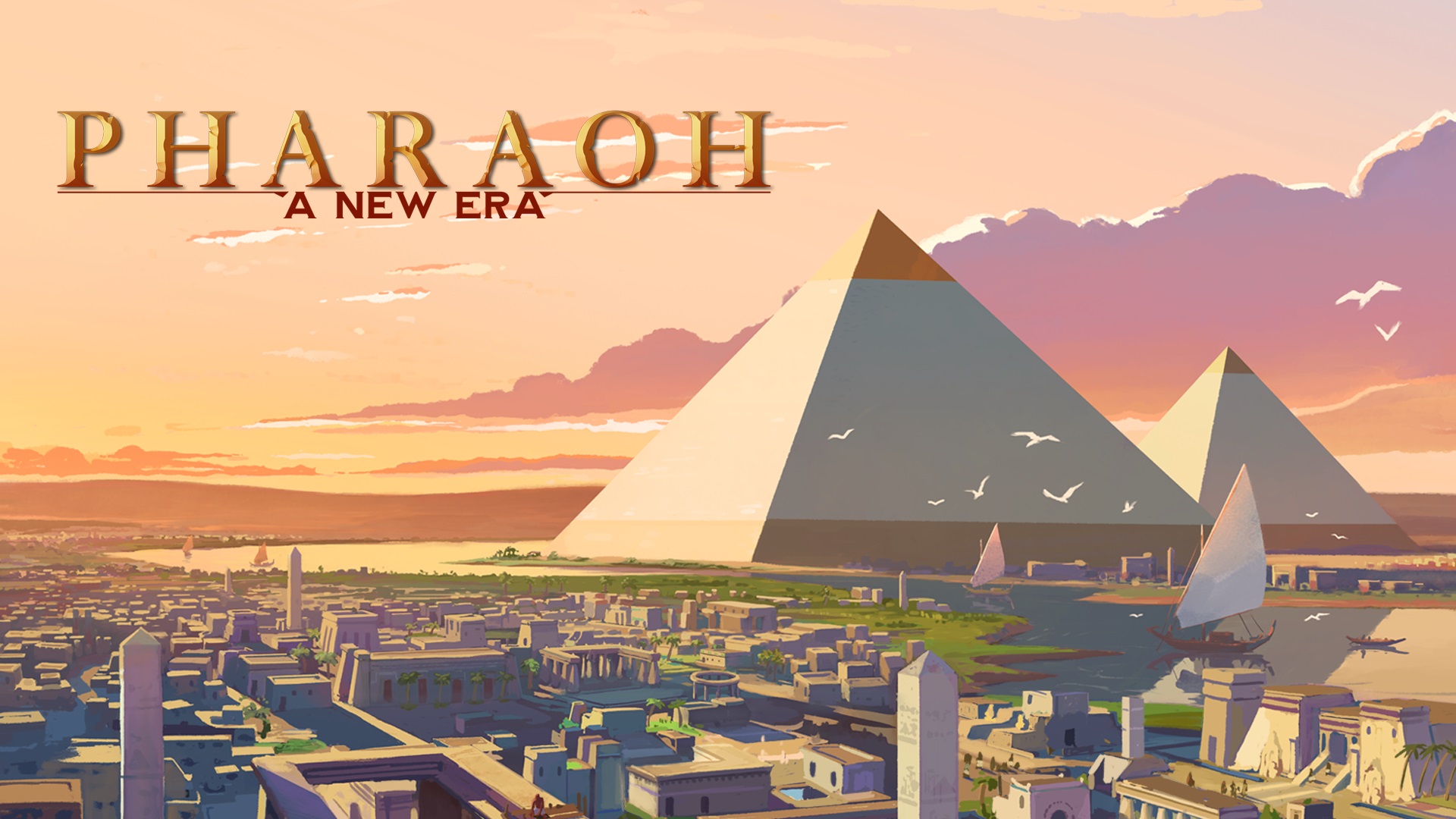 1064234 скачать обои египет, видеоигры, фараон: новая эра, пирамида - заставки и картинки бесплатно