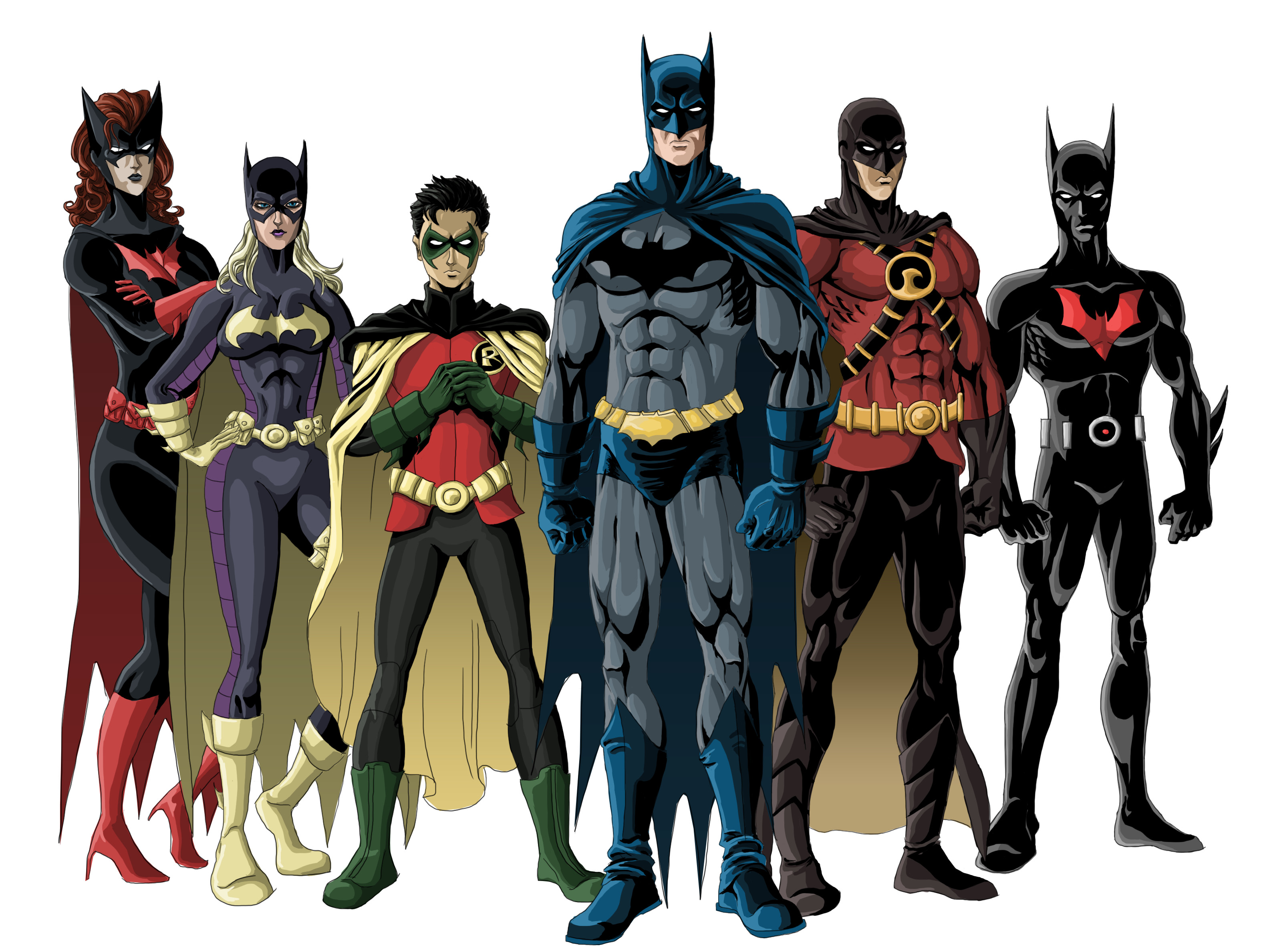 tim drake, comics, batman, batgirl, batwoman, damian wayne, kate kane, red robin, robin (dc comics), terry mcginnis 2160p