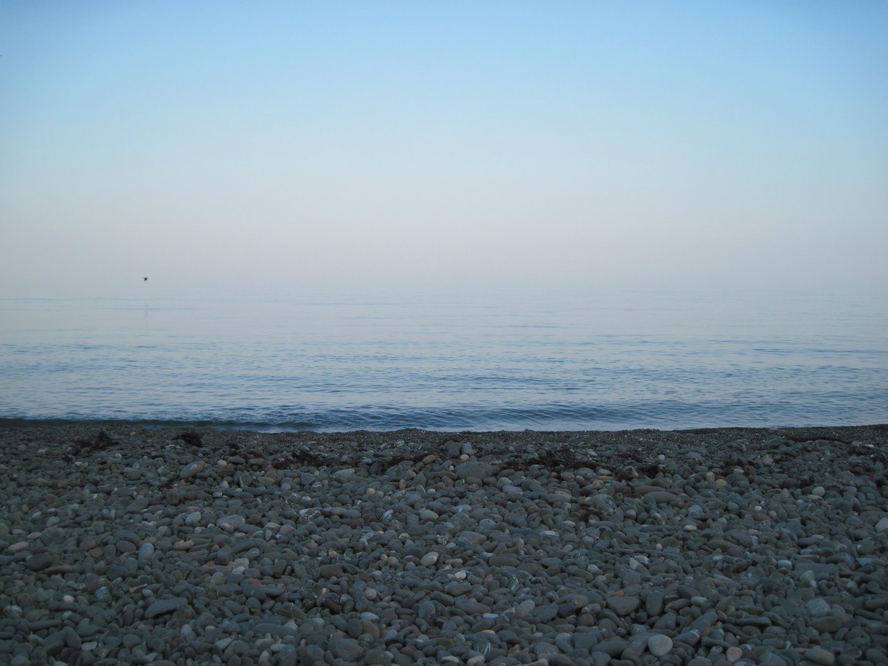 pebble, landscape, sea, beach, blue