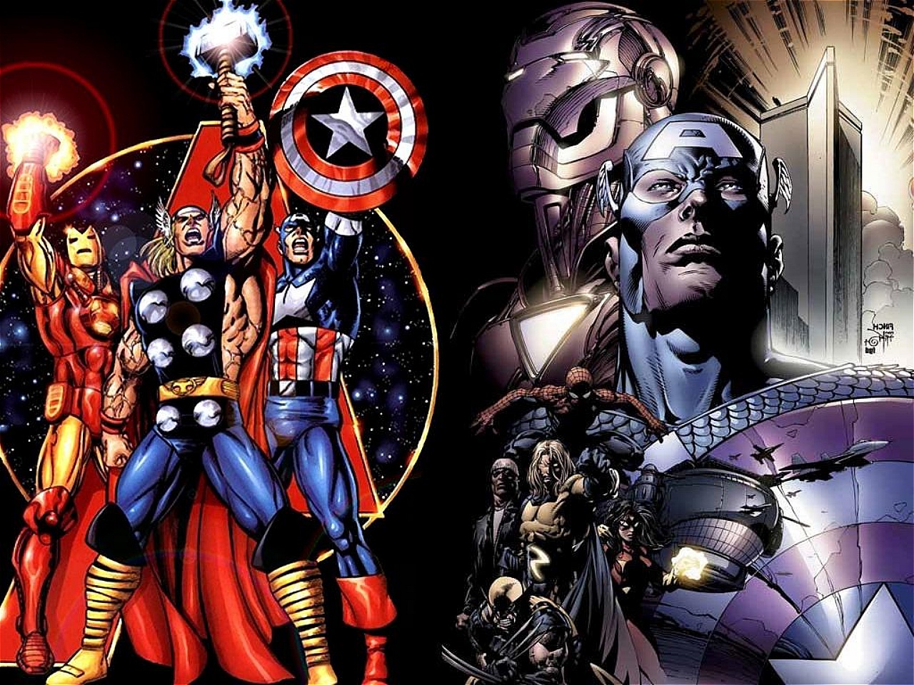 iron man, avengers, comics, captain america, sentry (marvel comics), spider man, thor, wolverine download HD wallpaper