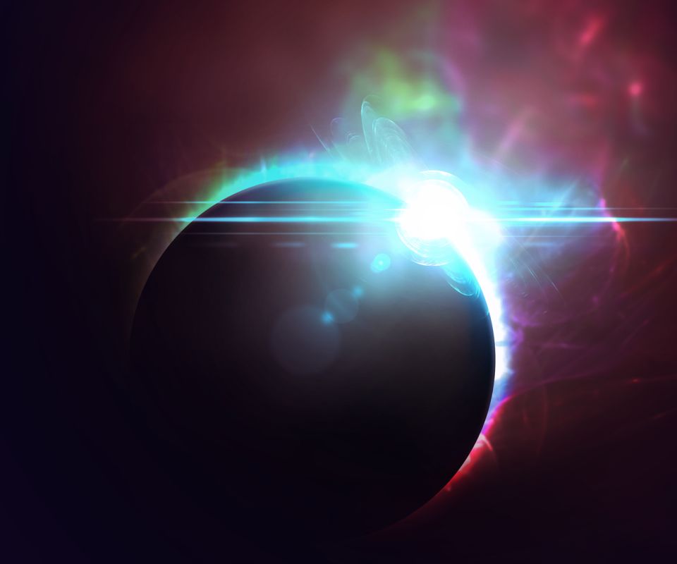 abstract, black, eclipse, space Image for desktop