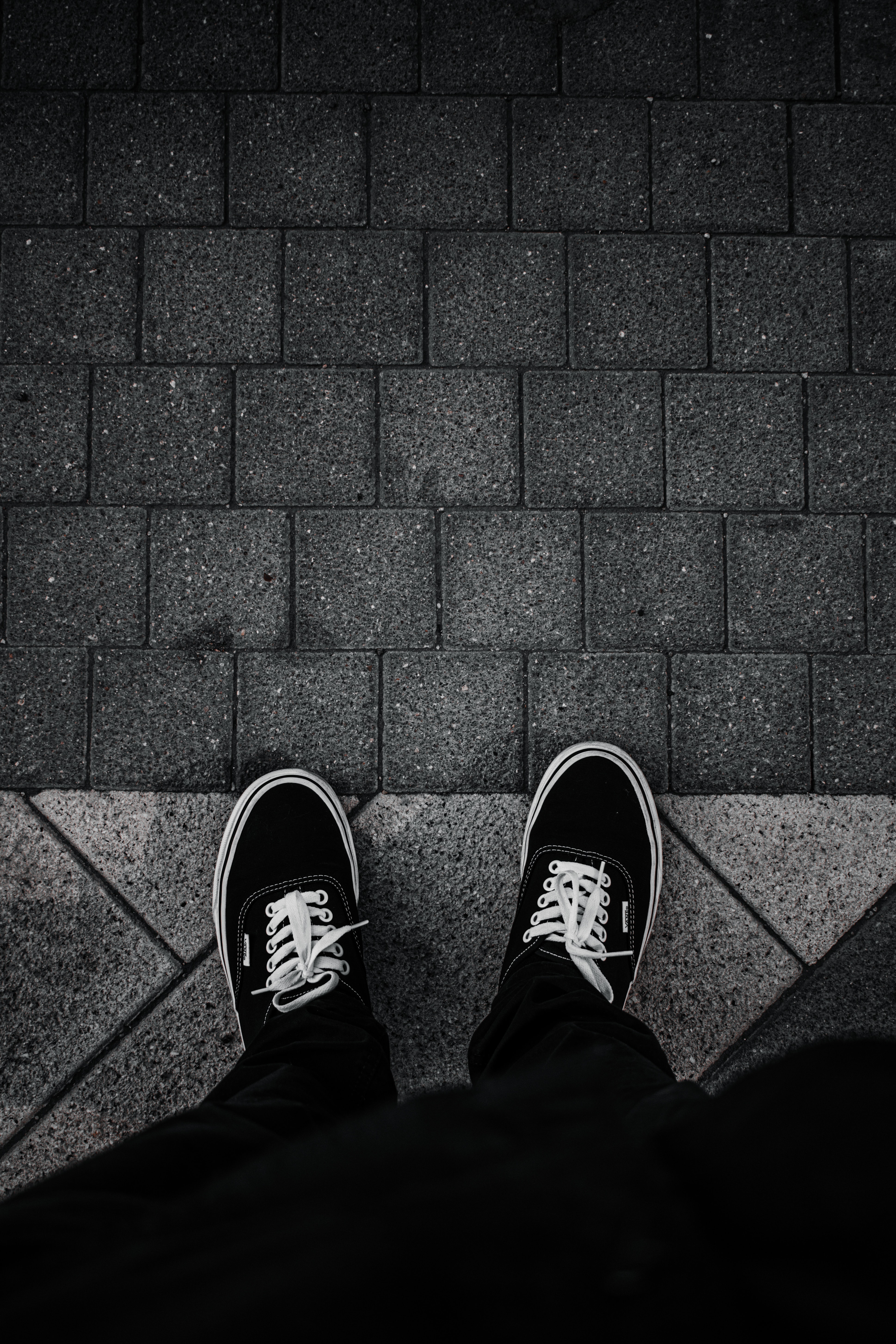 grey, shoes, miscellaneous, miscellanea, legs, sneakers, tile HD wallpaper