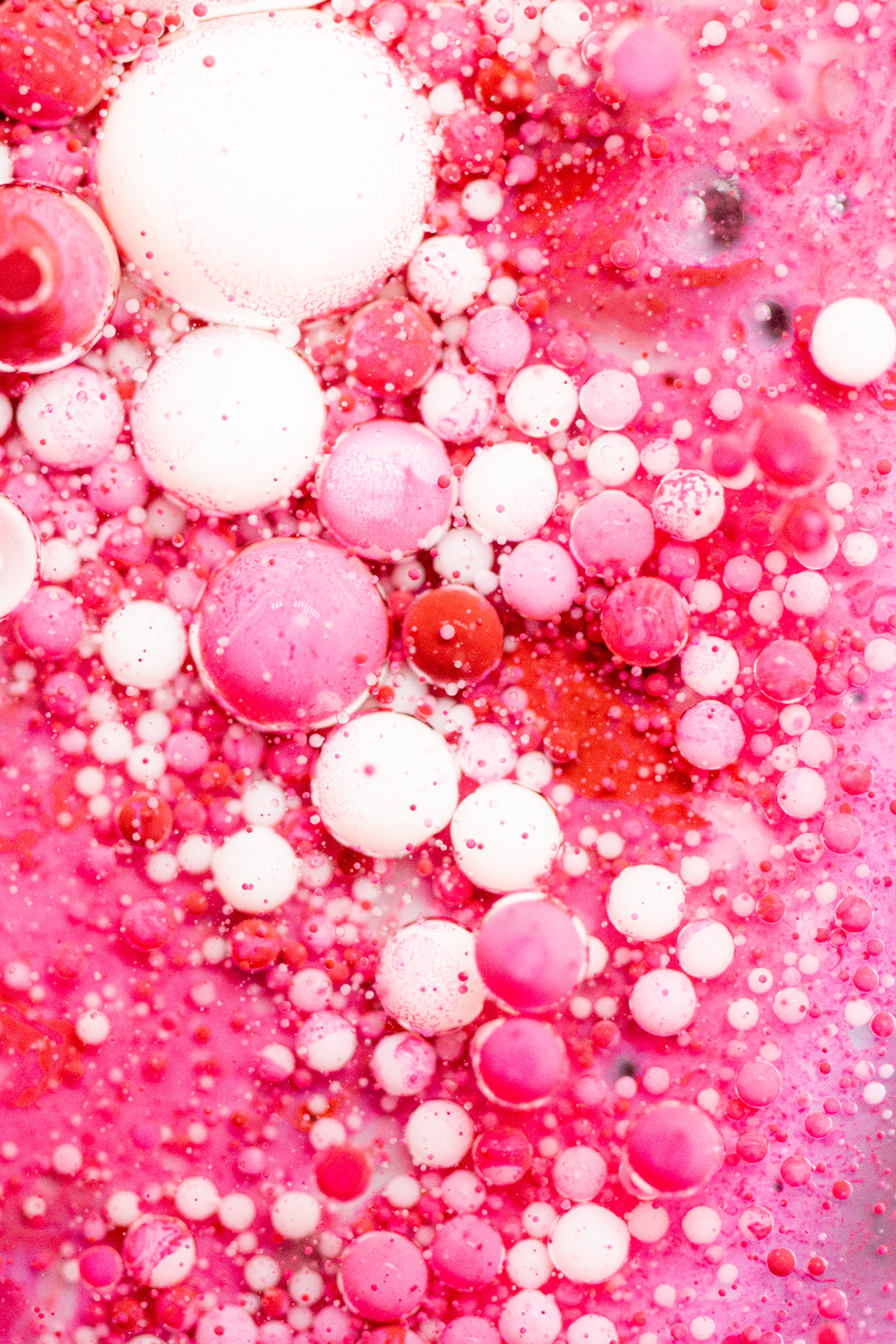 78616 скачать картинку пузыри, абстракция, макро, жидкость, розовый - обои и заставки бесплатно