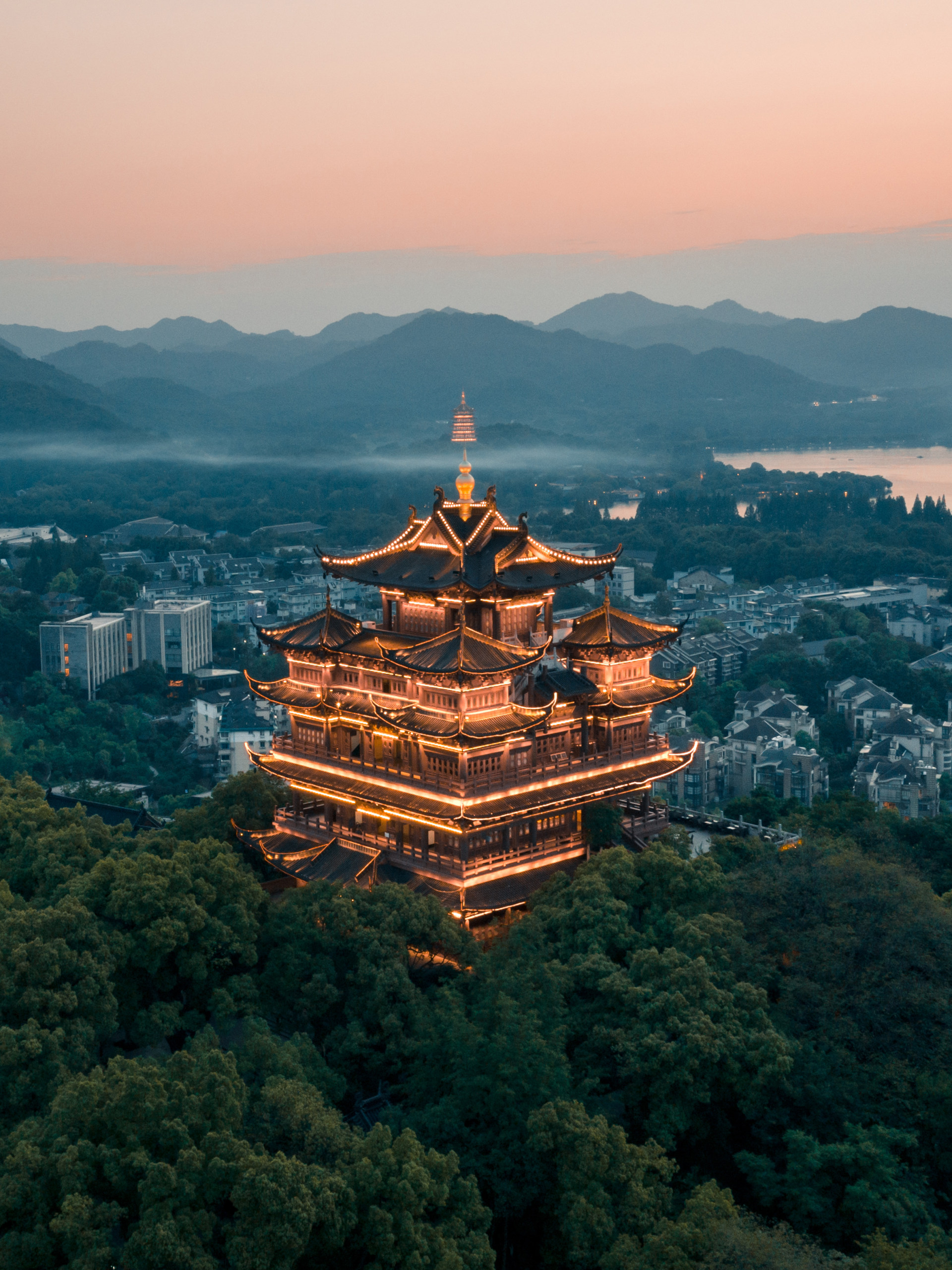 overview, temple, cities, architecture, city, building, review, pagoda cellphone