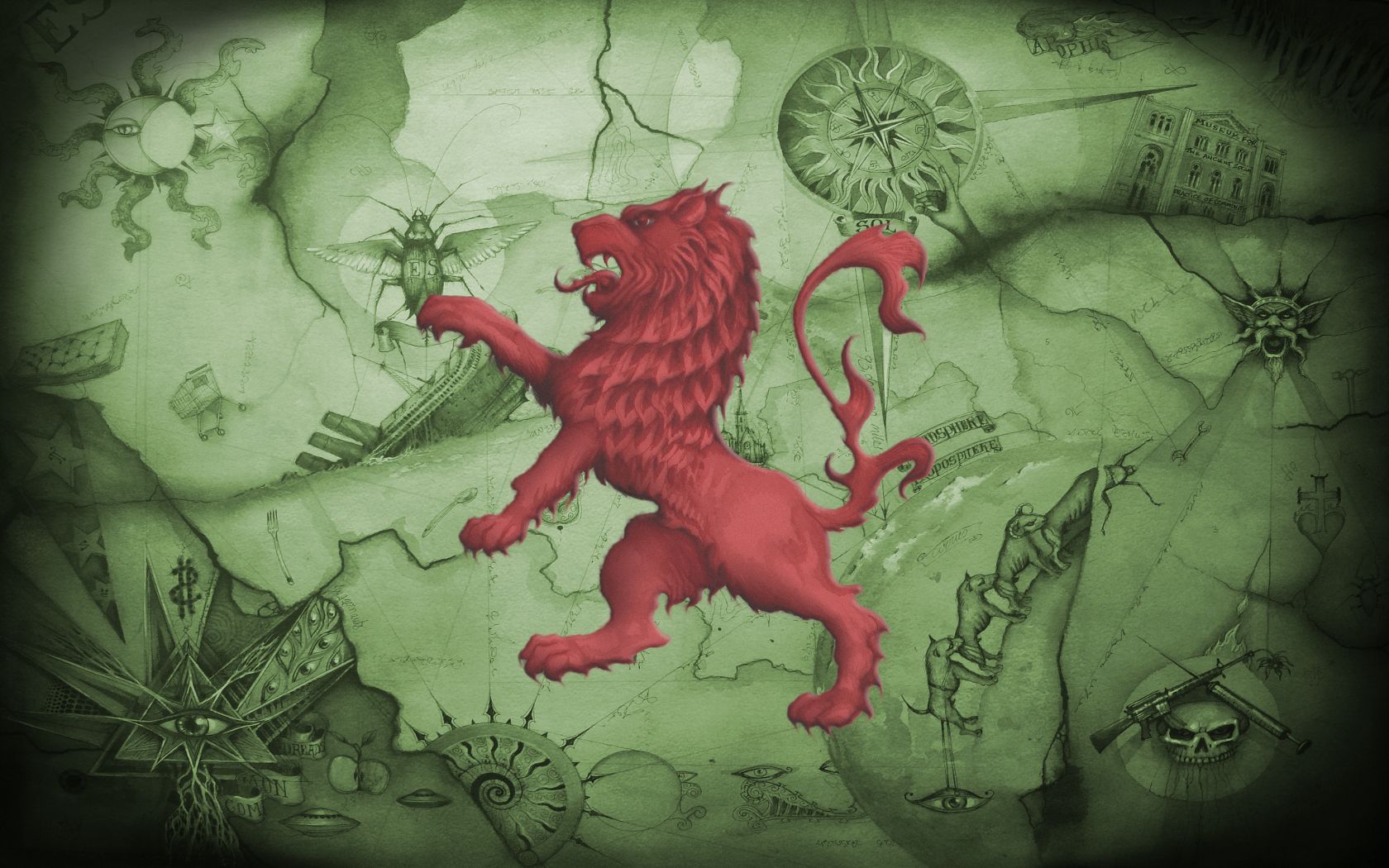 lion, music, enter shikari, map phone wallpaper