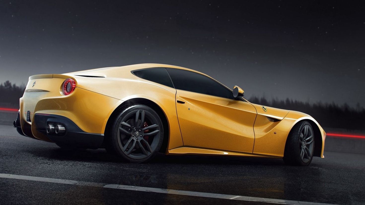 Ferrari f12 Berlinetta желтая