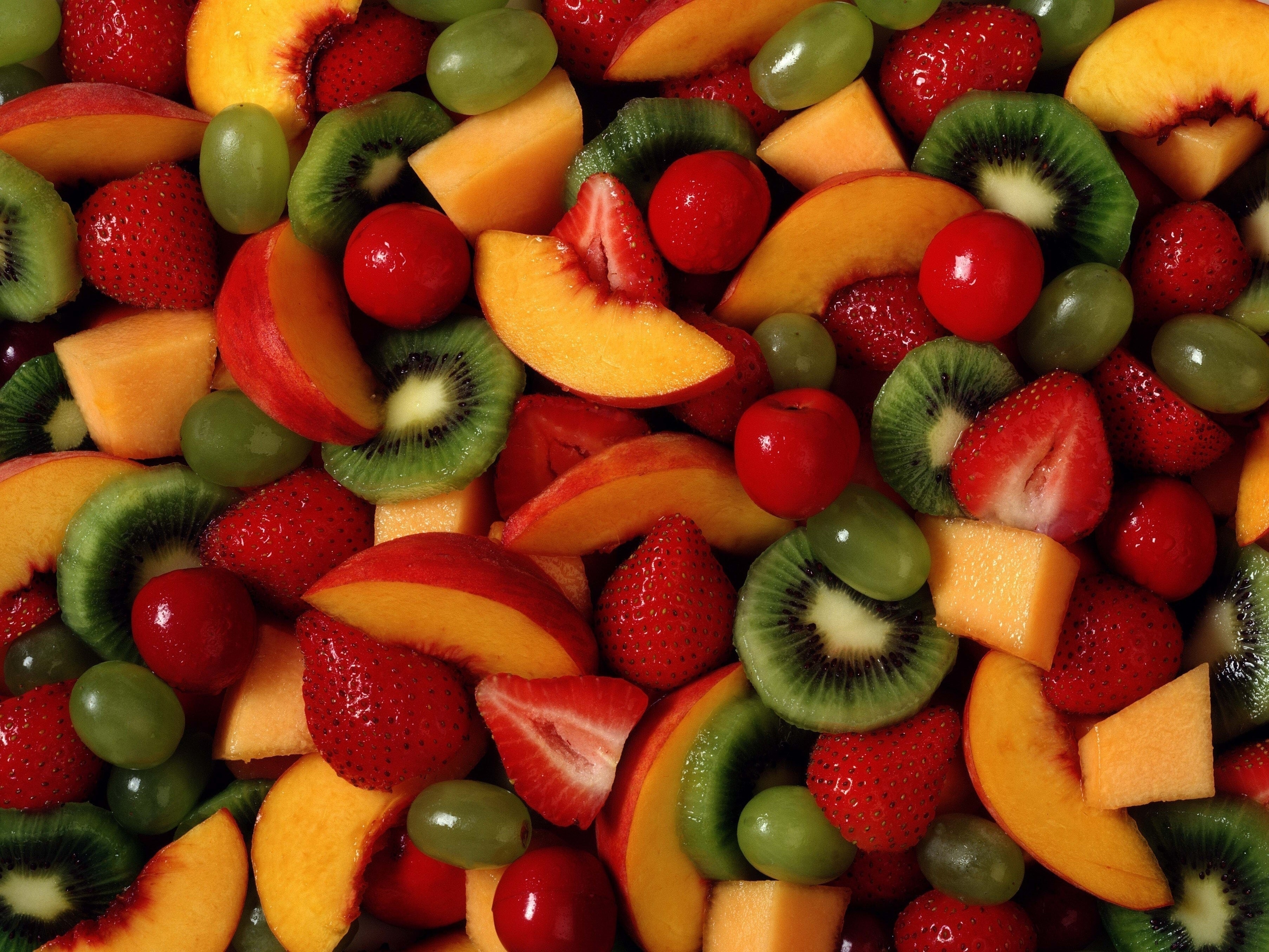 HD wallpaper fruits, food, grapes, strawberry, kiwi, berries