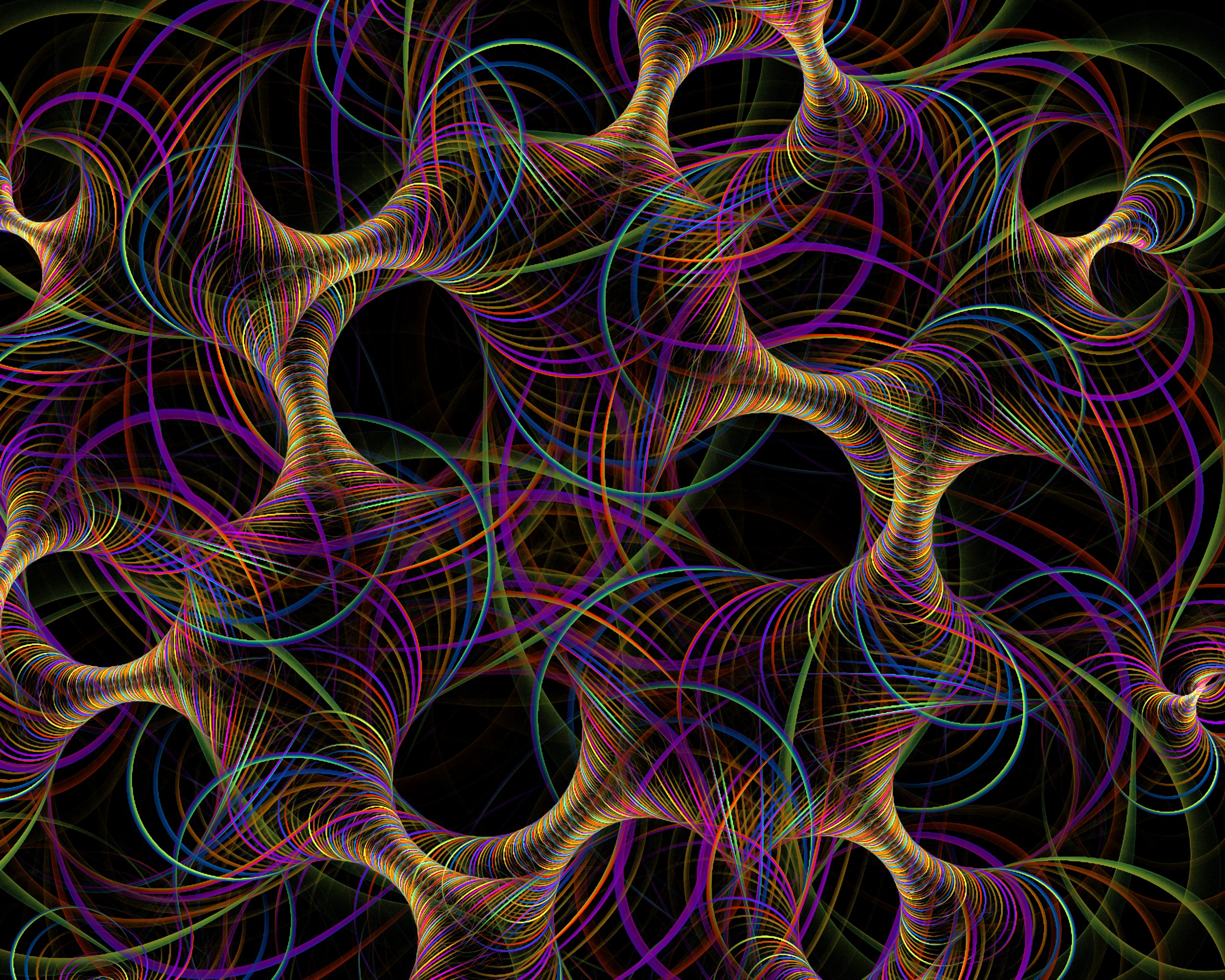 Mobile wallpaper confused, intricate, multicolored, weave, abstract, motley, fractal, thread, threads