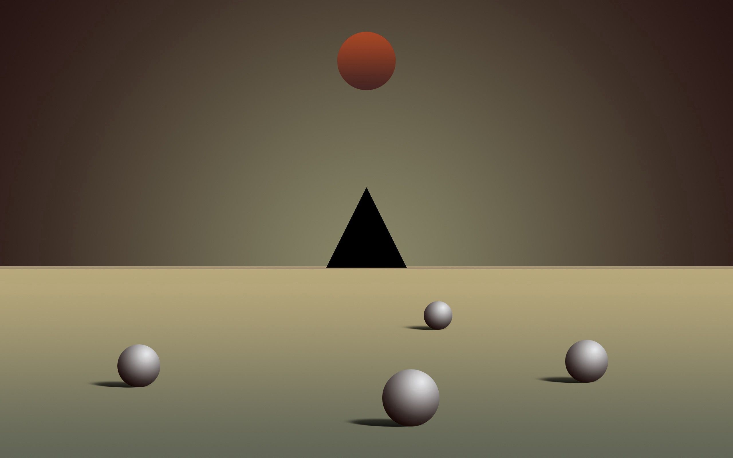 android figurines, background, abstract, ball, figures, triangle