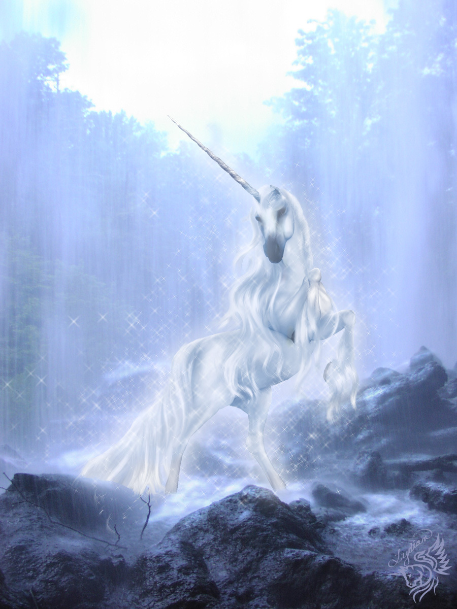21993 Hintergrundbild herunterladen unicorns, tiere, fantasie, blau - Bildschirmschoner und Bilder kostenlos