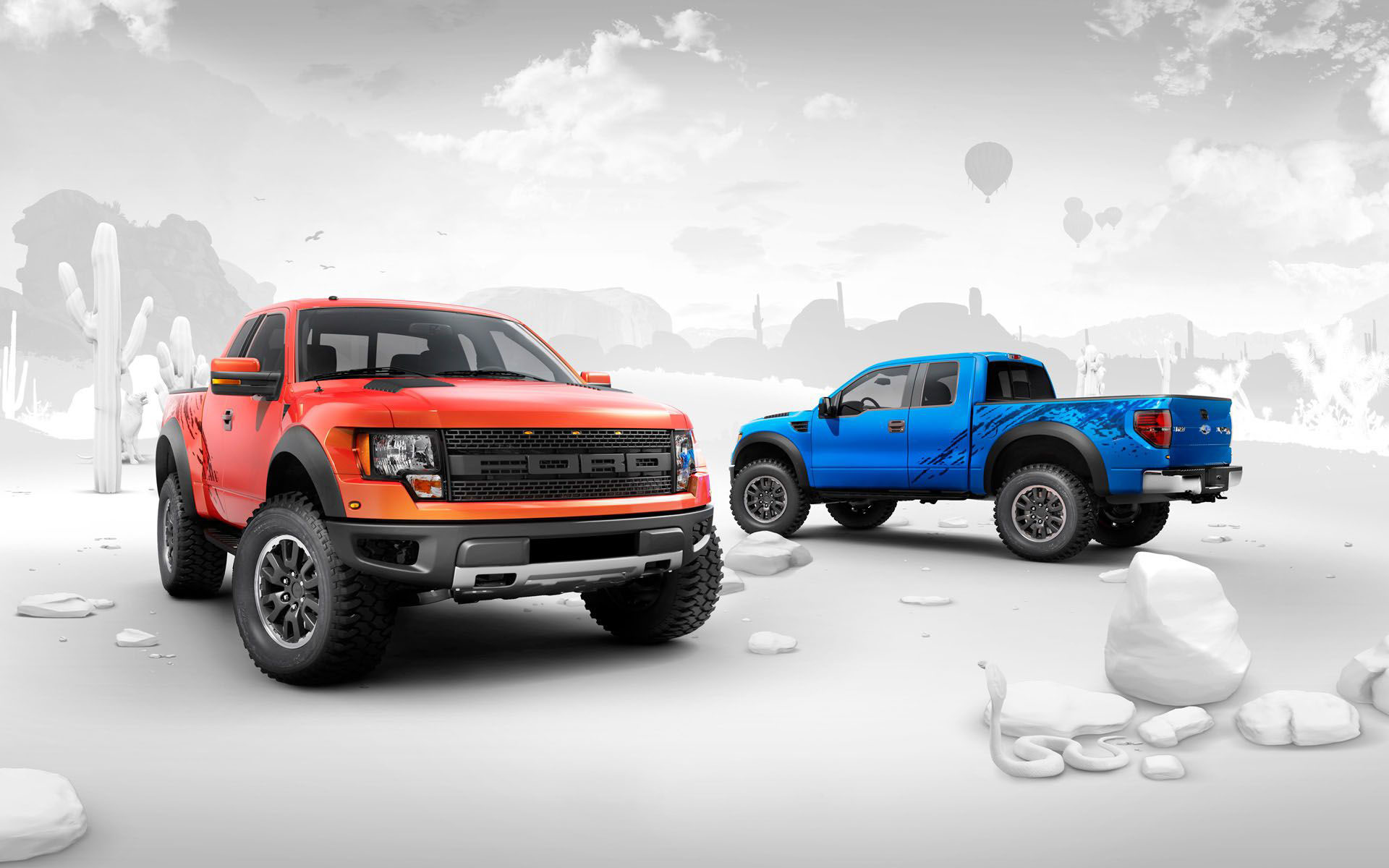 Download mobile wallpaper Ford Raptor, Orange Car, Ford, Vehicles, Car for free.