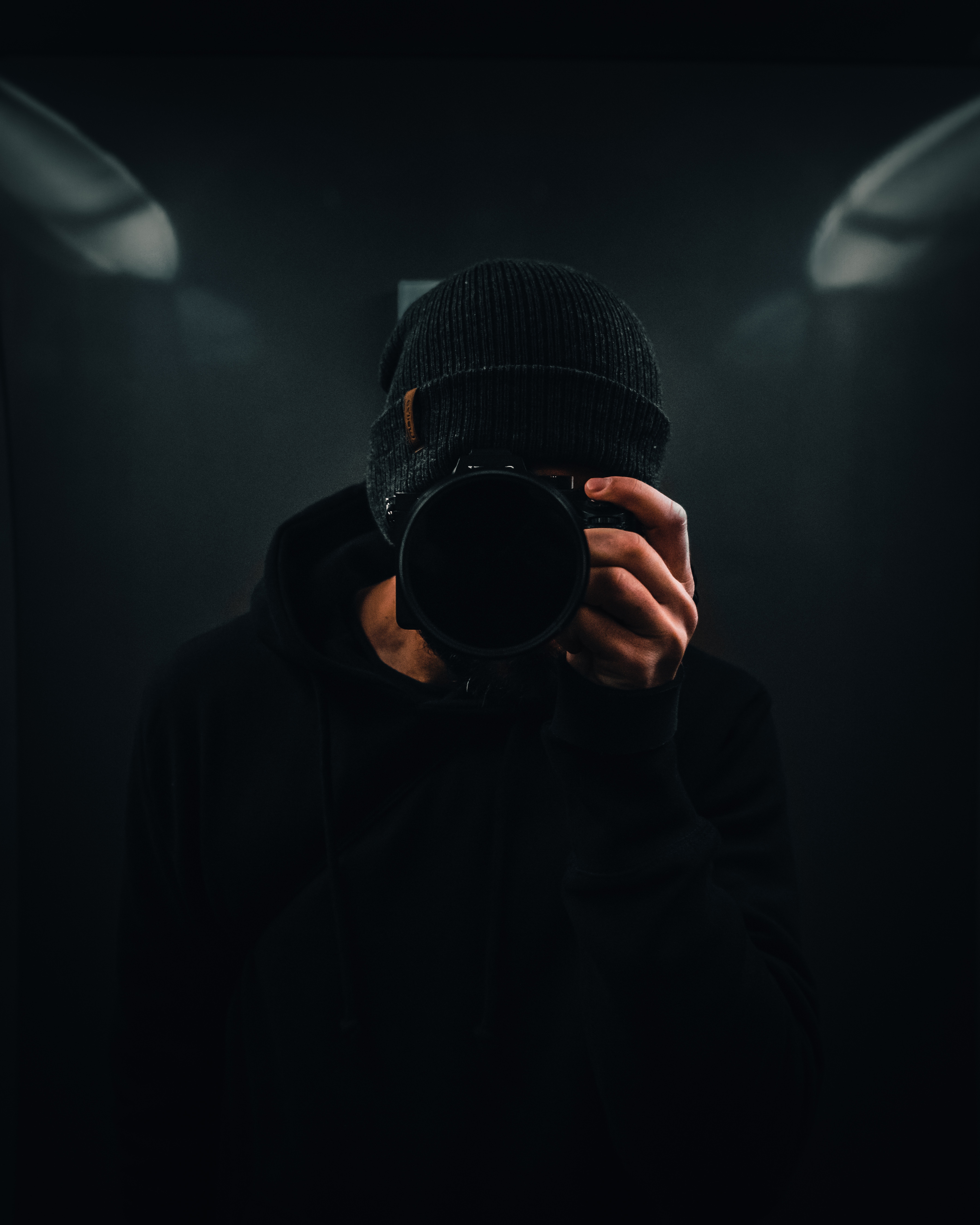 photographer, camera, black, dark cellphone