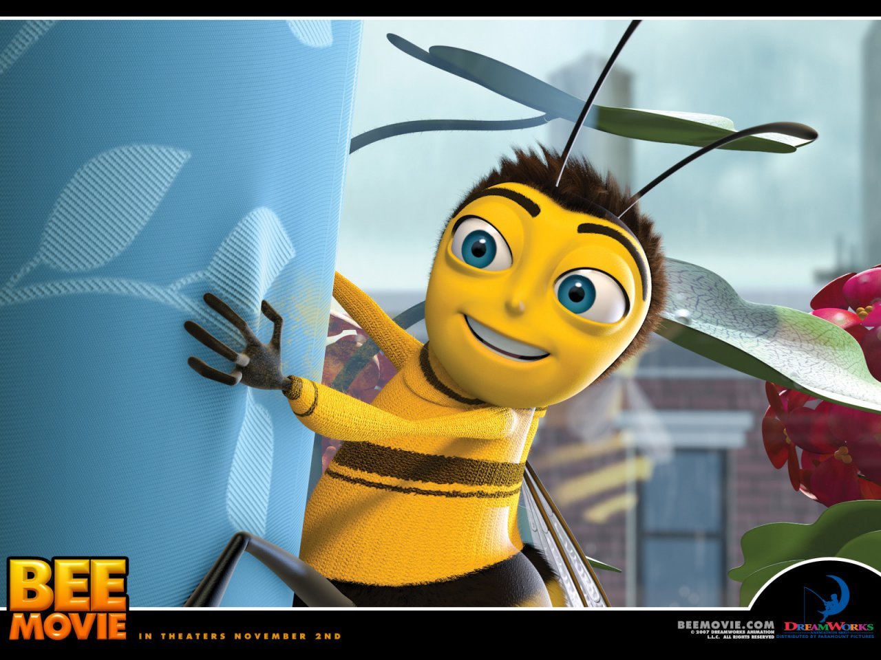 Download mobile wallpaper Bee Movie, Bees, Insects, Cartoon for free.