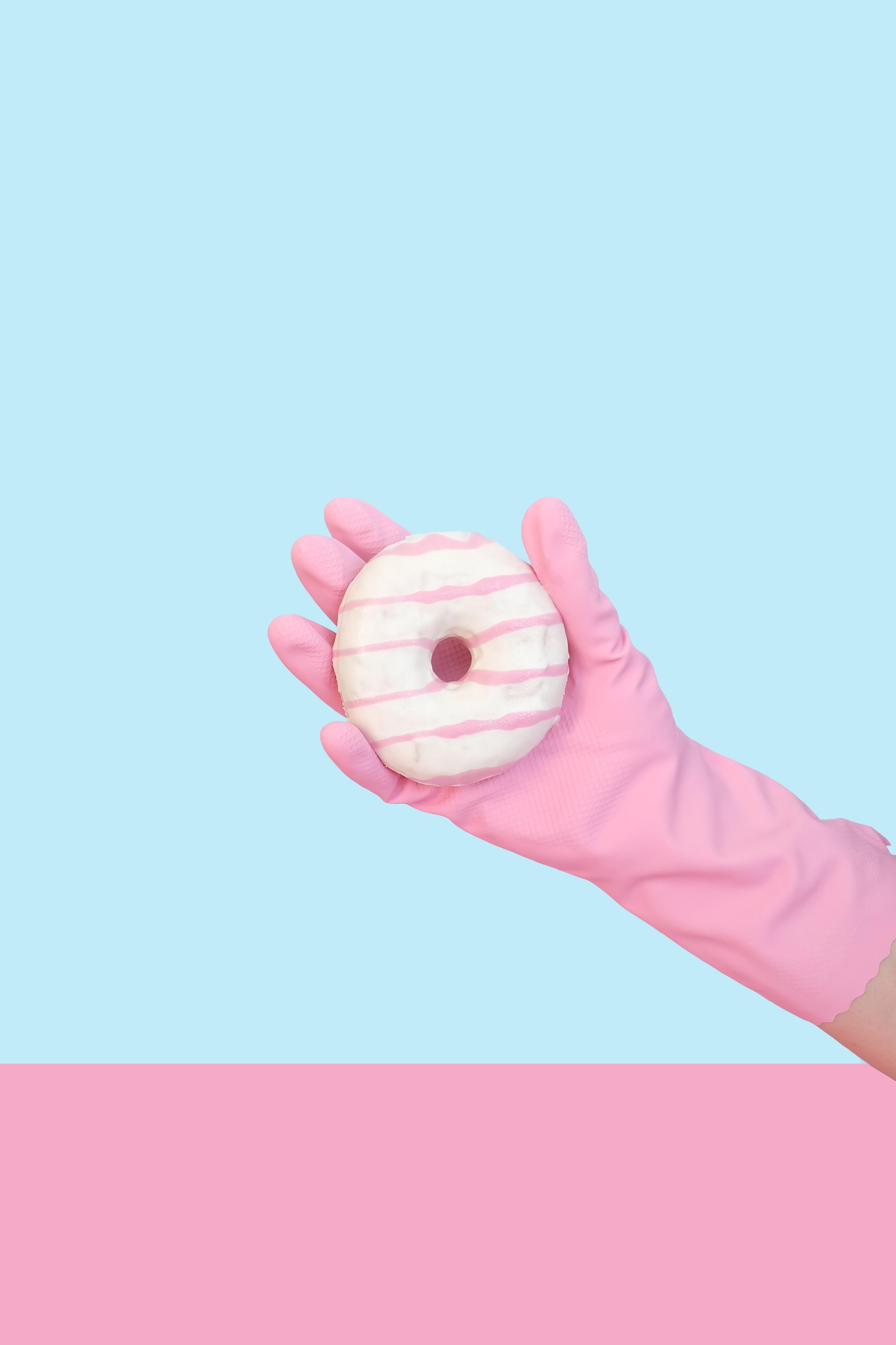 minimalism, hand, glove, donut, doughnut Free Stock Photo