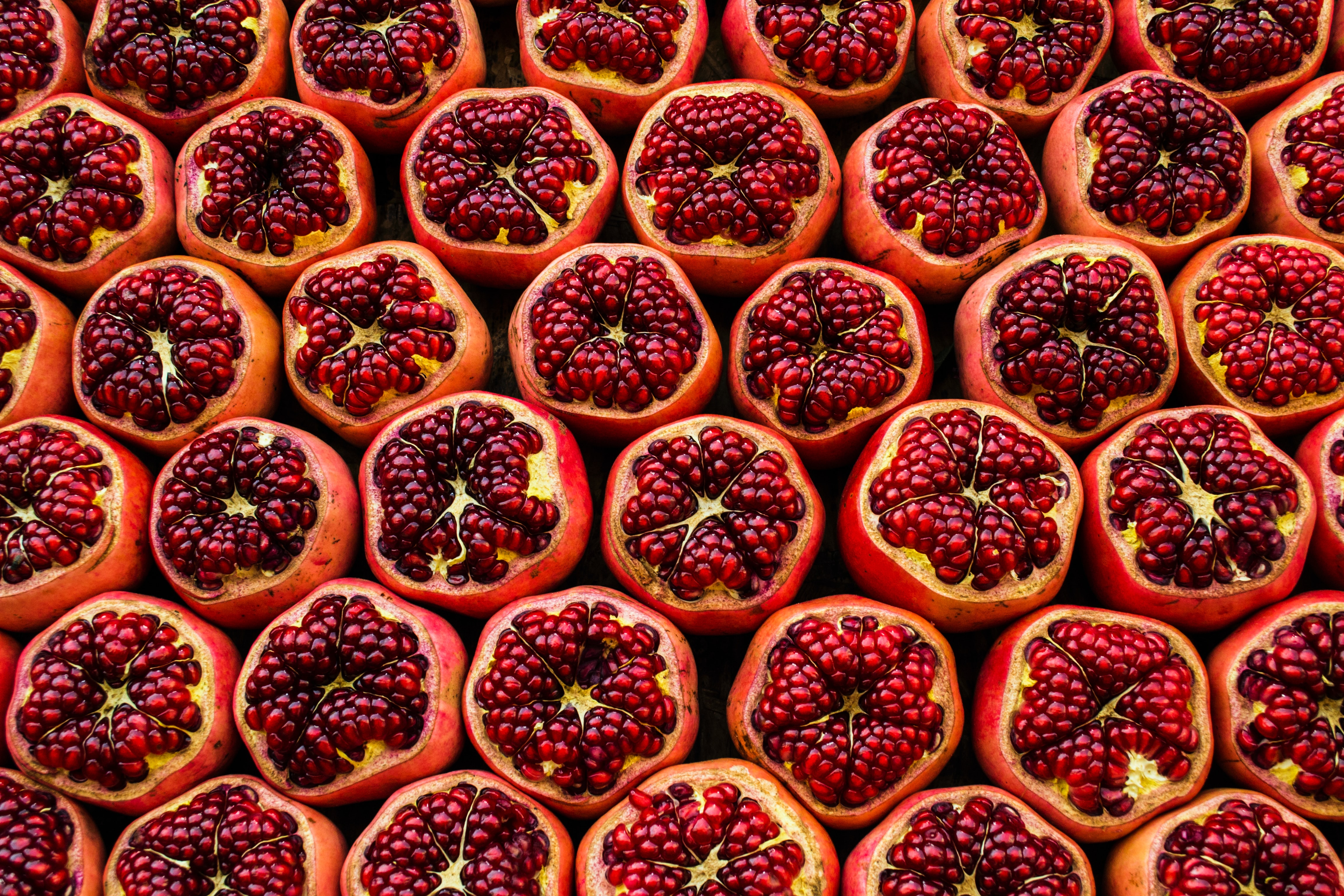 vertical wallpaper fruits, pomegranate, ripe, food, red, garnet