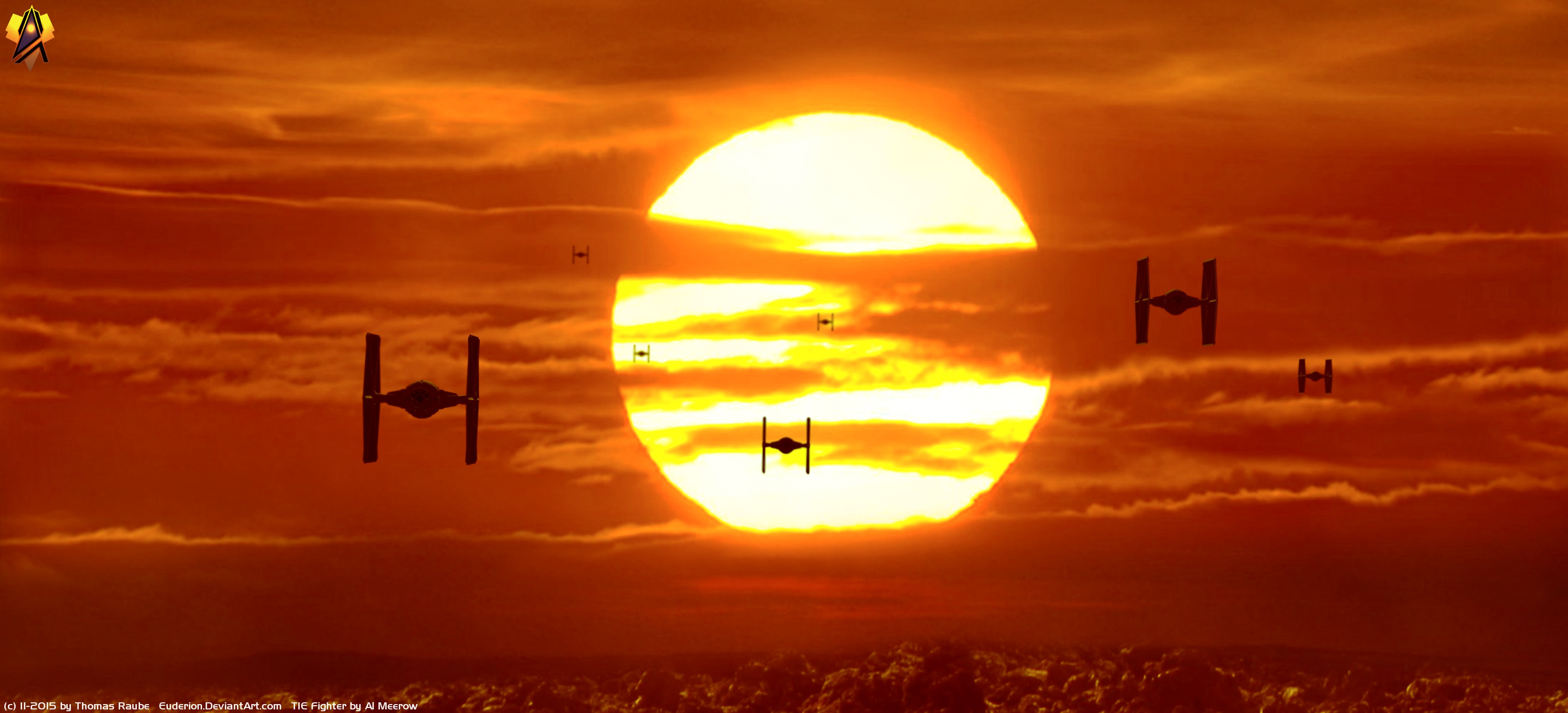 star wars, sunset, tie fighter, movie, star wars episode vii: the force awakens cell phone wallpapers