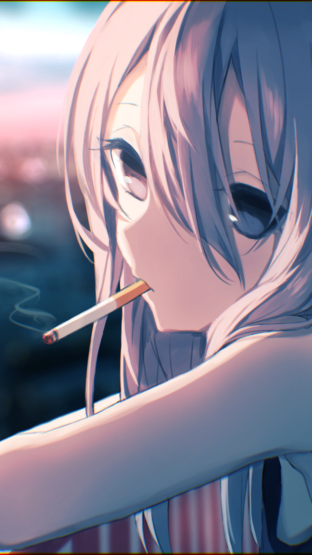 HD wallpaper: anime, manga, anime girls, cigarettes, simple background,  smoking | Wallpaper Flare