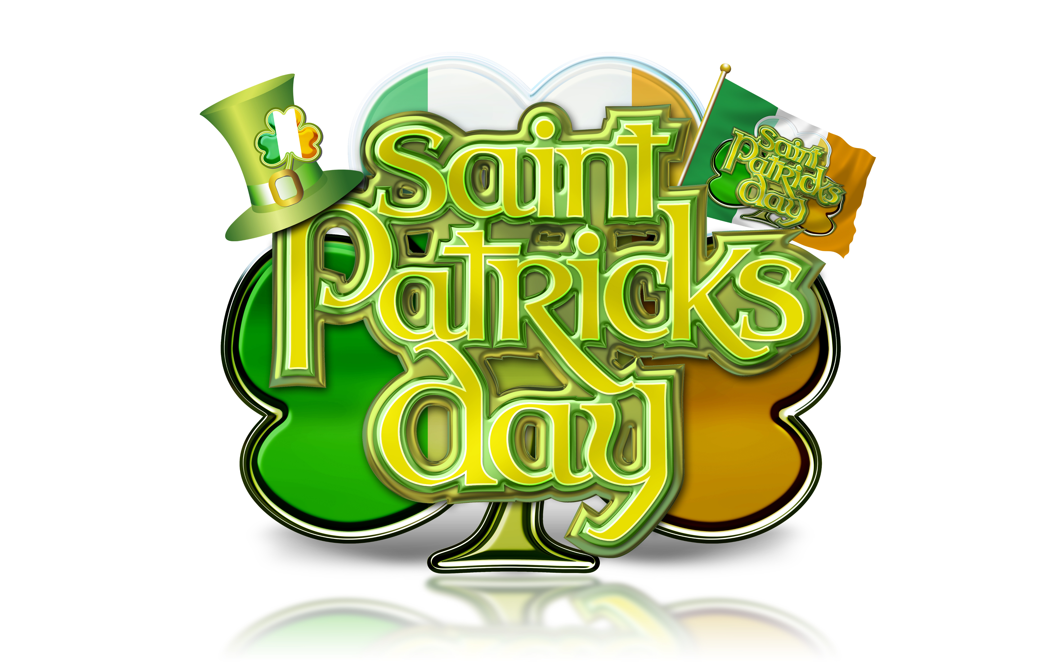 st patrick's day, holiday, clover, flag of ireland Desktop home screen Wallpaper