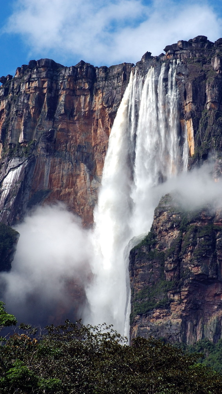 1129976 Hintergrundbild herunterladen erde/natur, engel fällt, wasserfall, venezuela, berg, gebirge, cliff, klippe, wasserfälle - Bildschirmschoner und Bilder kostenlos