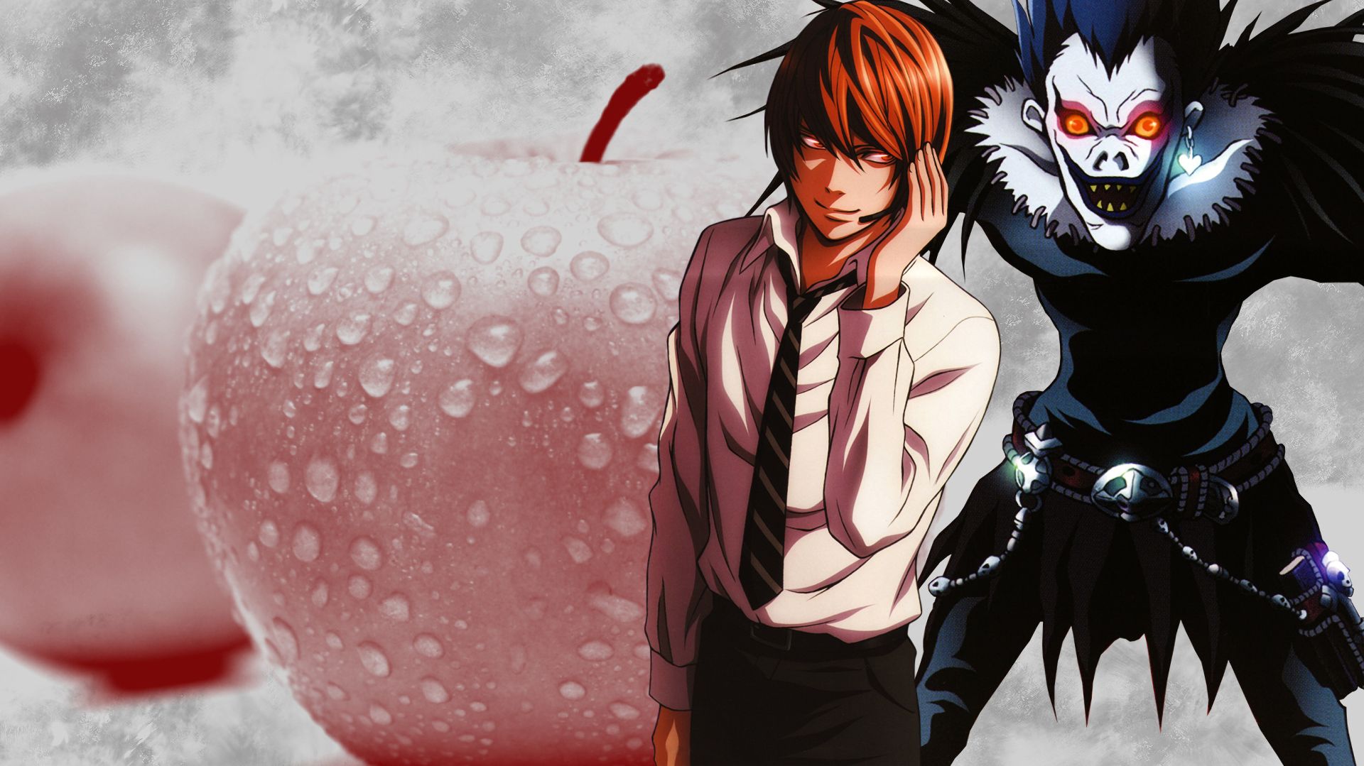 android light yagami, anime, death note, ryuk (death note)