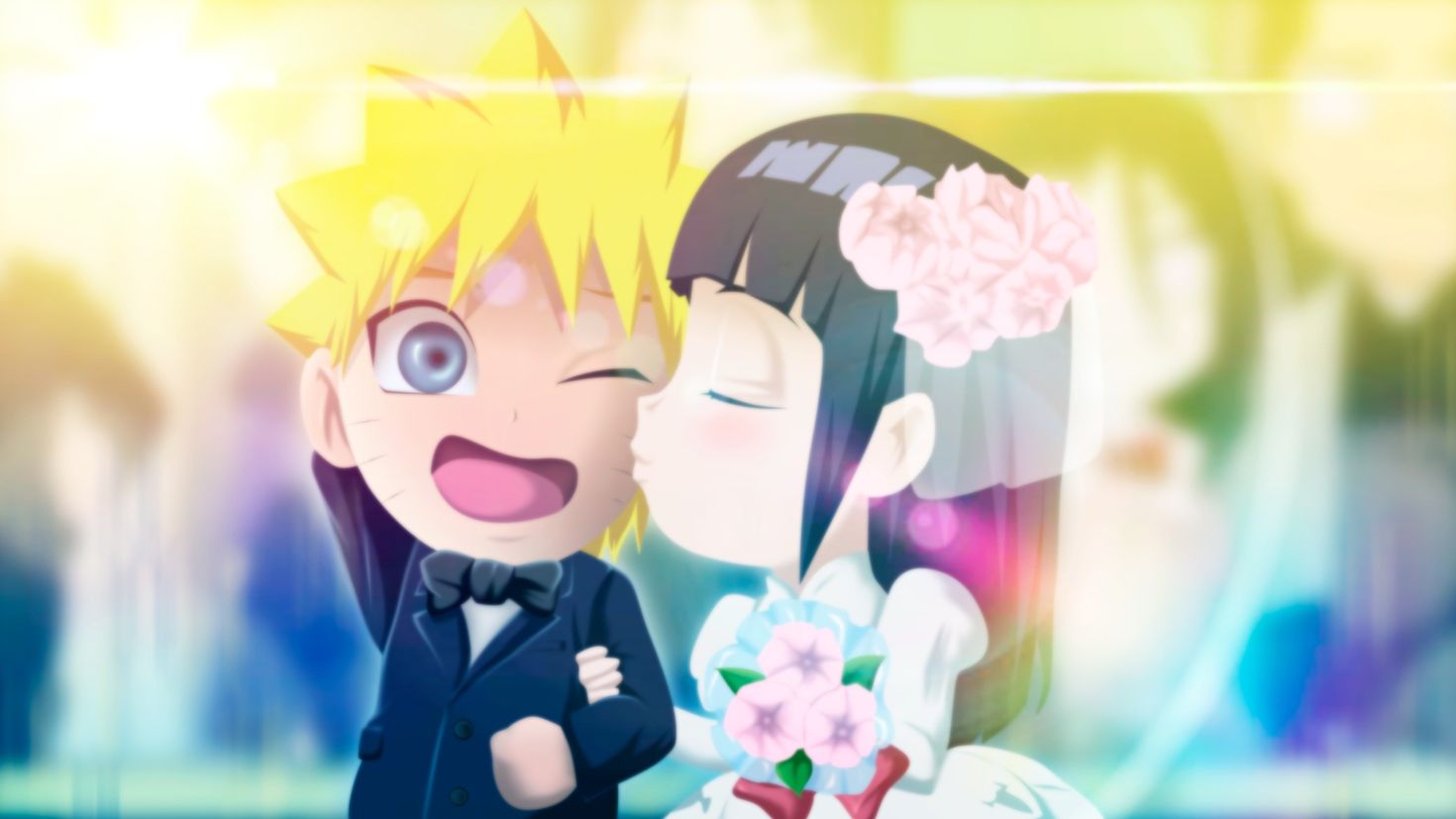 Наруто и Хината свадьба обои