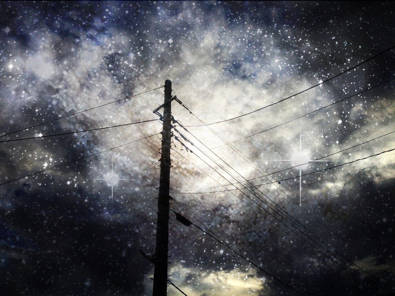 Download mobile wallpaper Landscape, Stars, Sky, Universe for free.