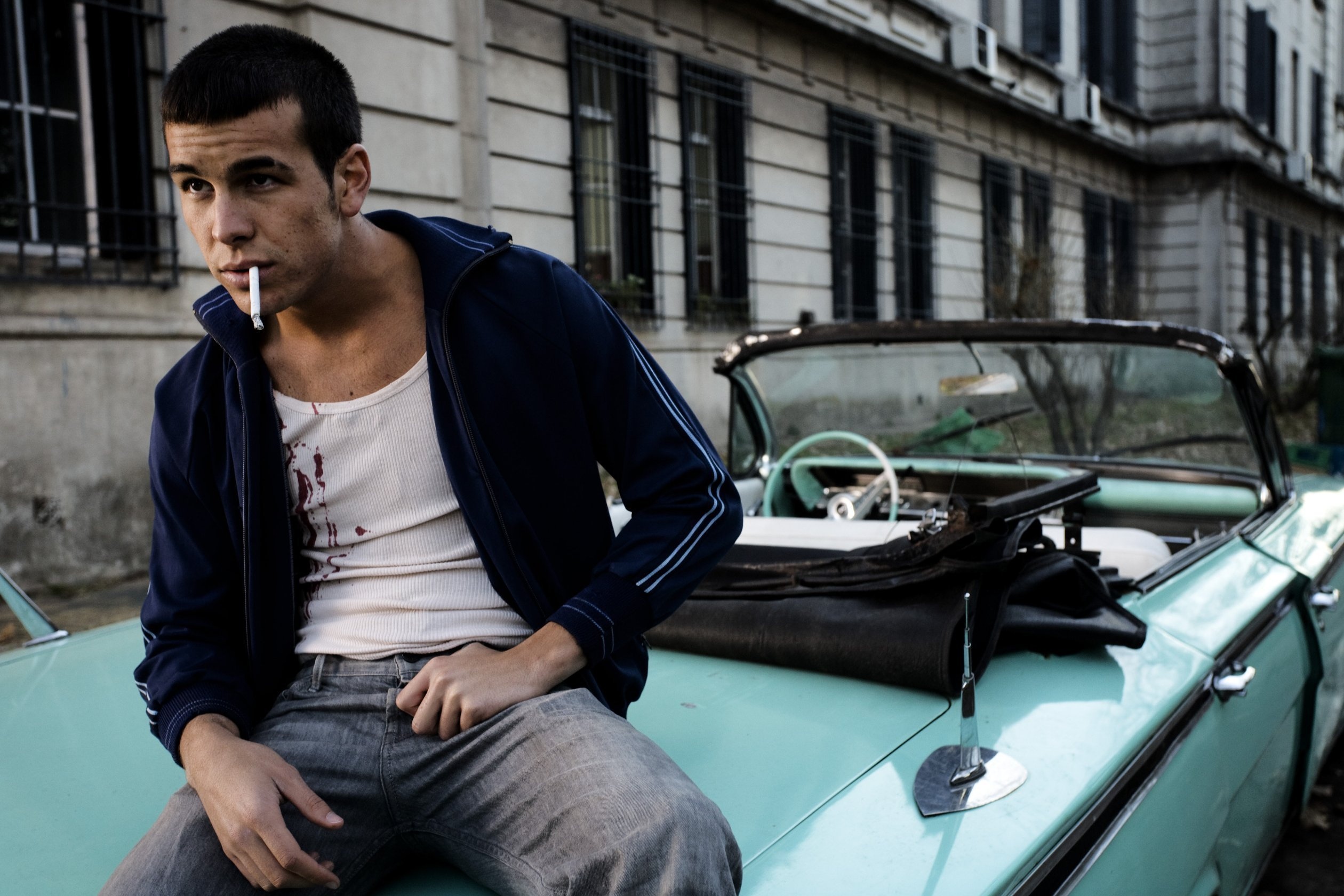 celebrity, mario casas, actor, black hair, cigarette, classic car, spanish images