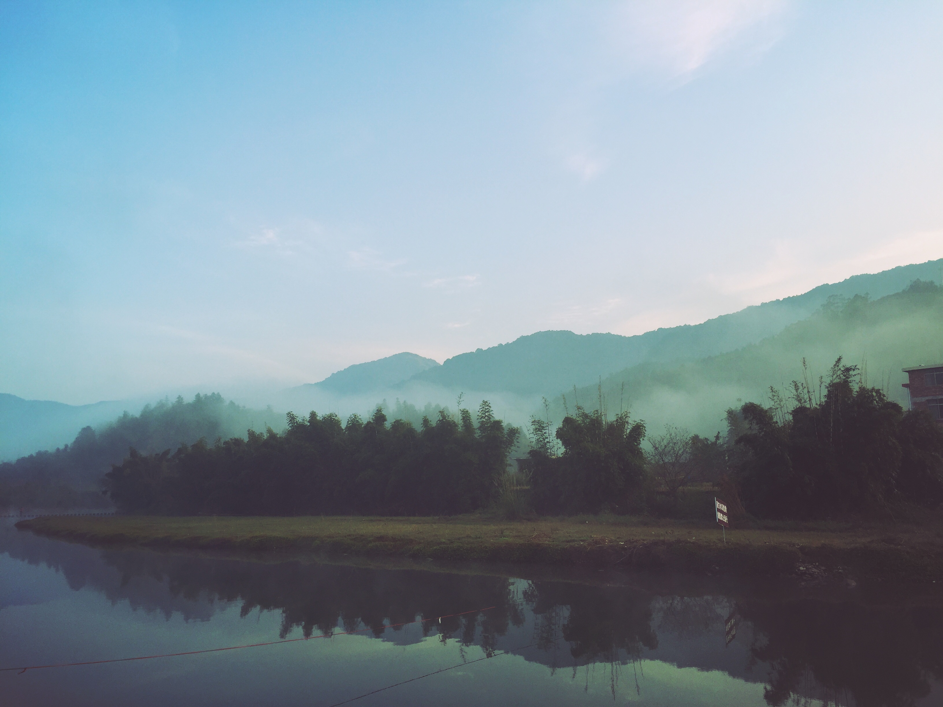 Download mobile wallpaper Rivers, Nature, Fog, Morning for free.