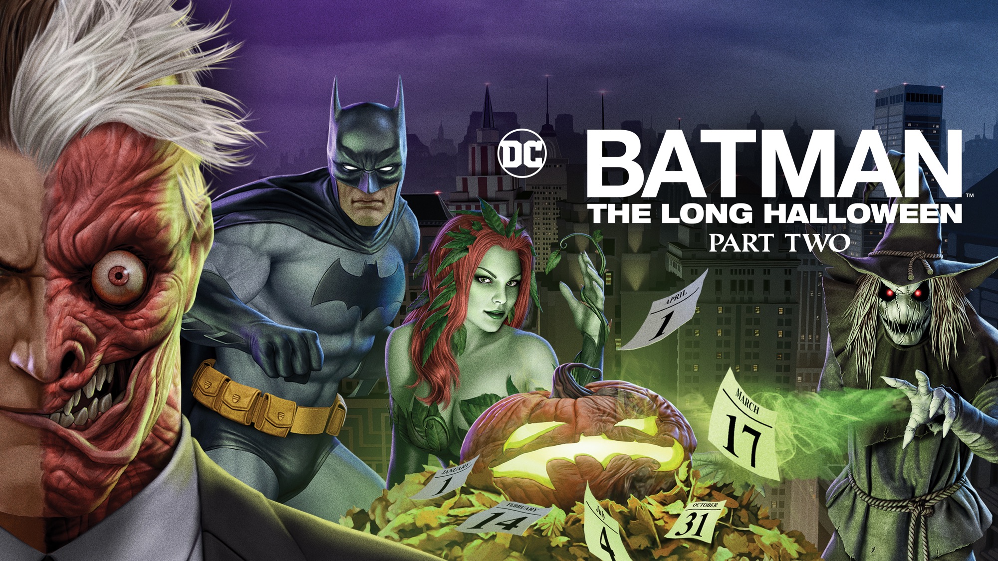 Download mobile wallpaper Batman, Movie, Poison Ivy, Scarecrow (Batman), Two Face, Batman: The Long Halloween Part Two for free.