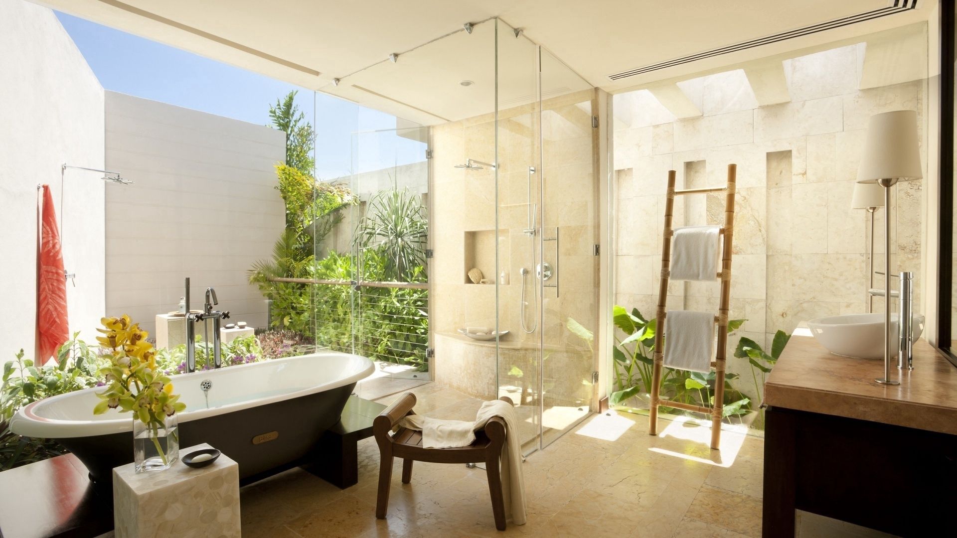 shower, miscellanea, miscellaneous, glass, delightful bathroom, amazing bathroom, towel