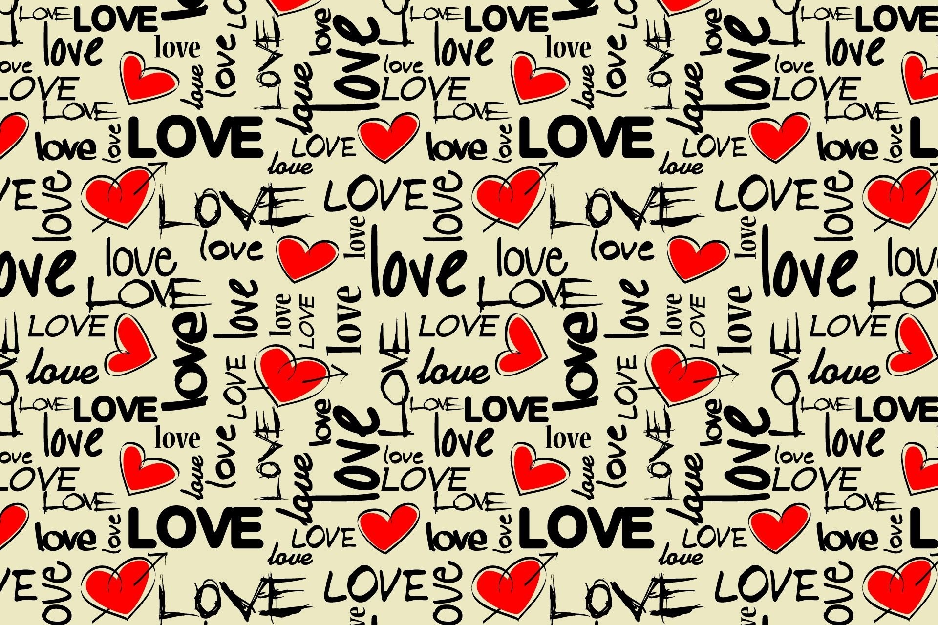 love, word, heart, artistic HD wallpaper