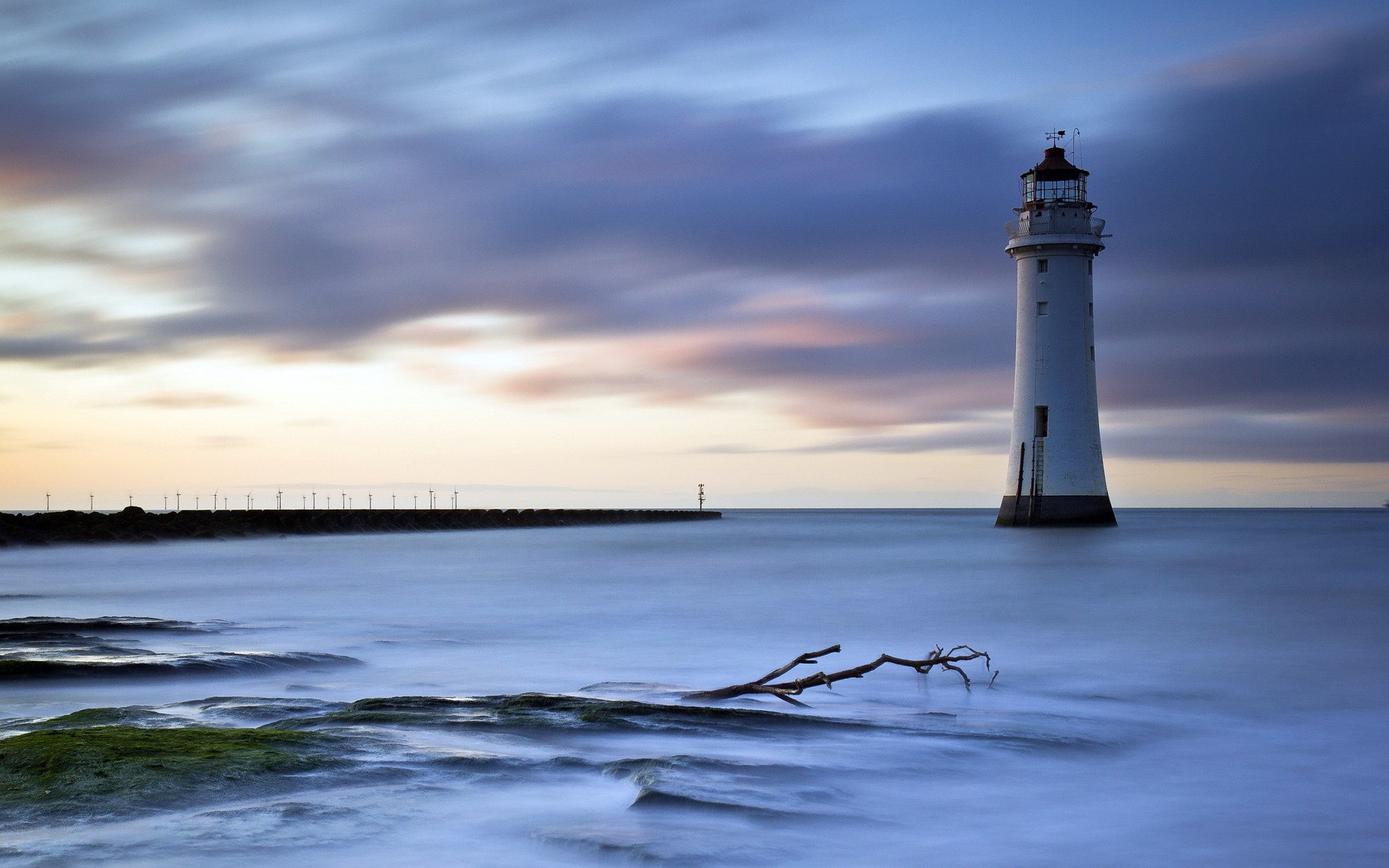 lighthouses, landscape, sea, blue HD wallpaper
