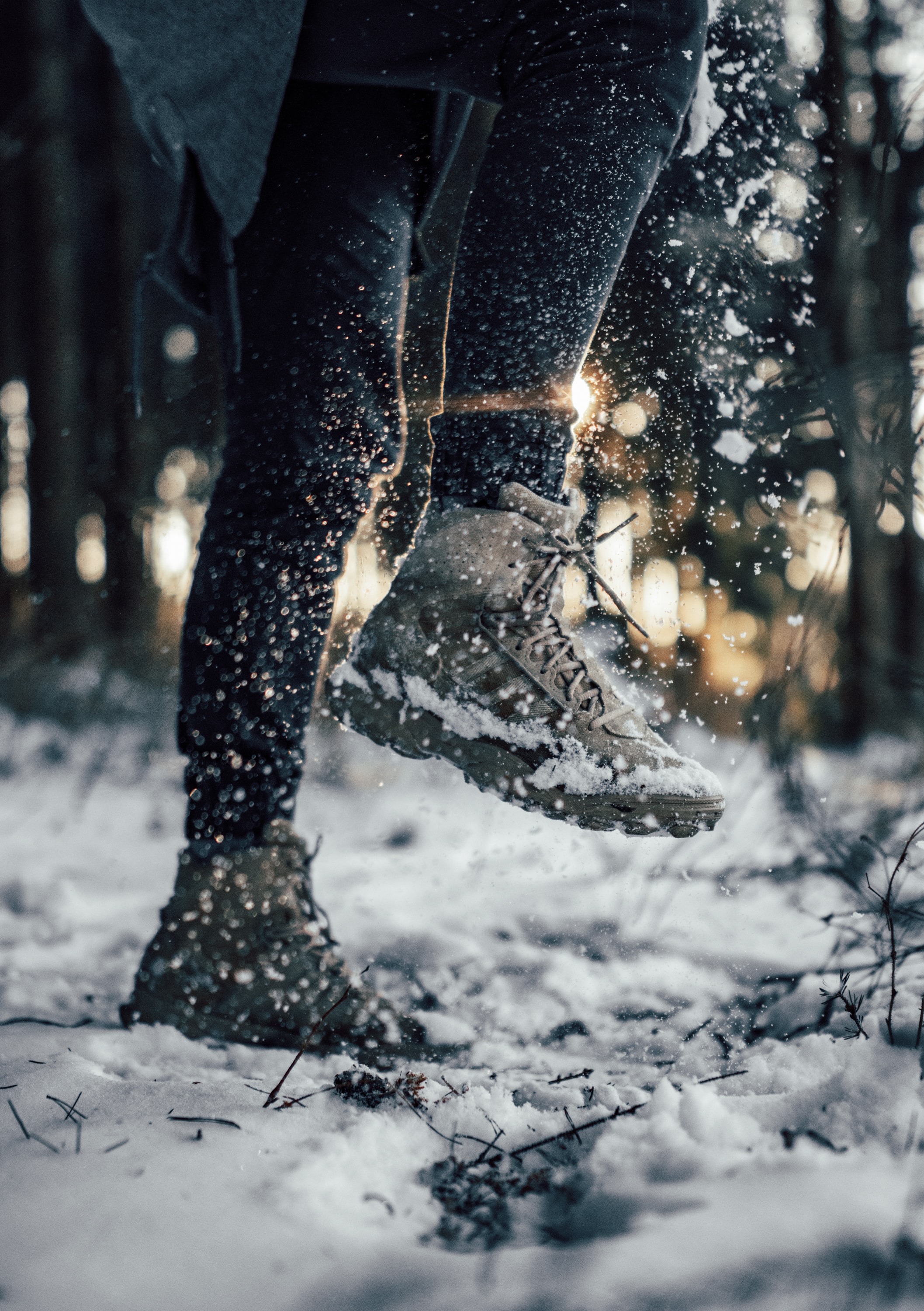 miscellanea, snow, snowflakes, miscellaneous, legs, sneakers cell phone wallpapers