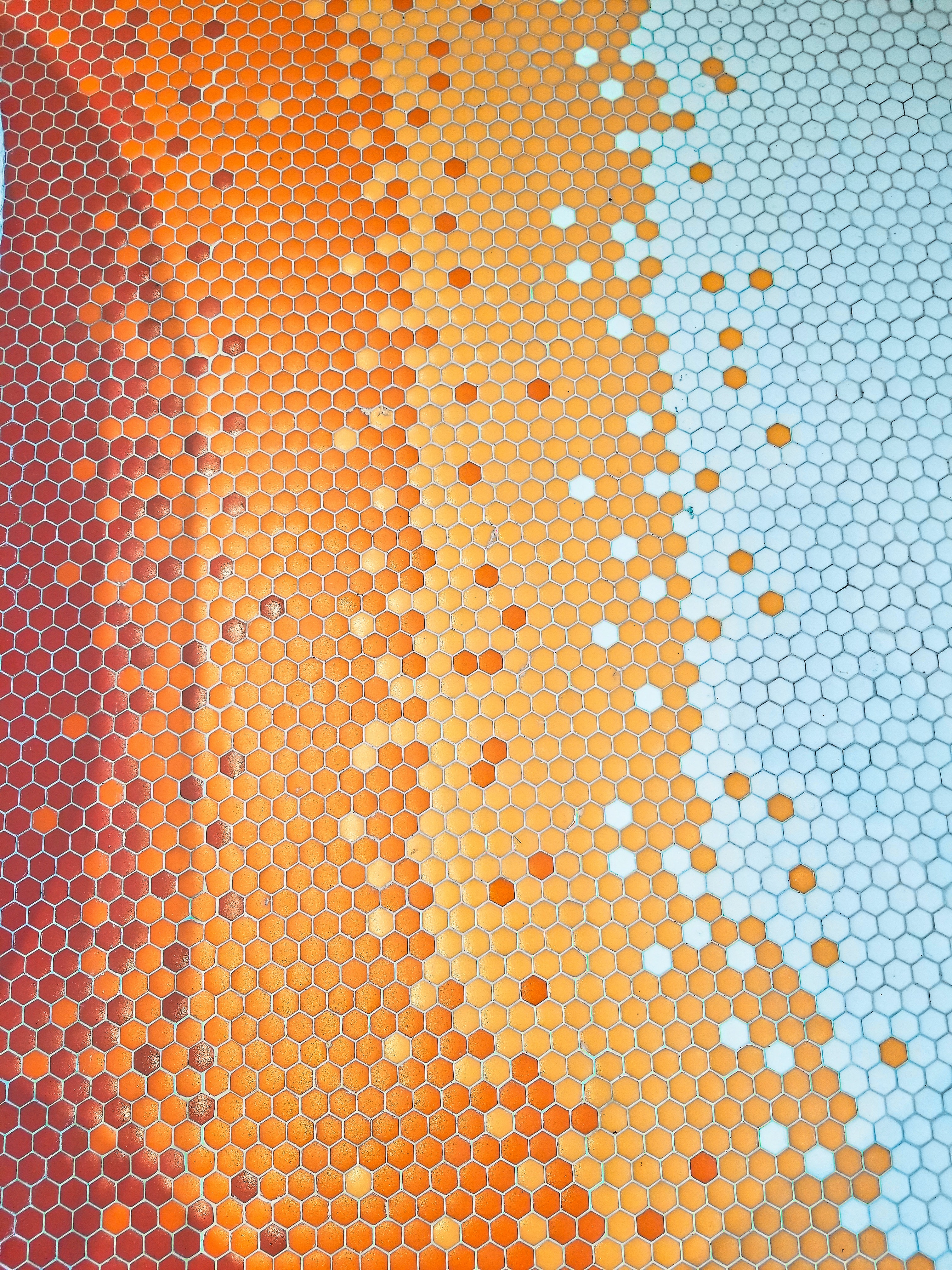 Download mobile wallpaper Bright, Texture, Mosaic, Textures, Hexagons for free.