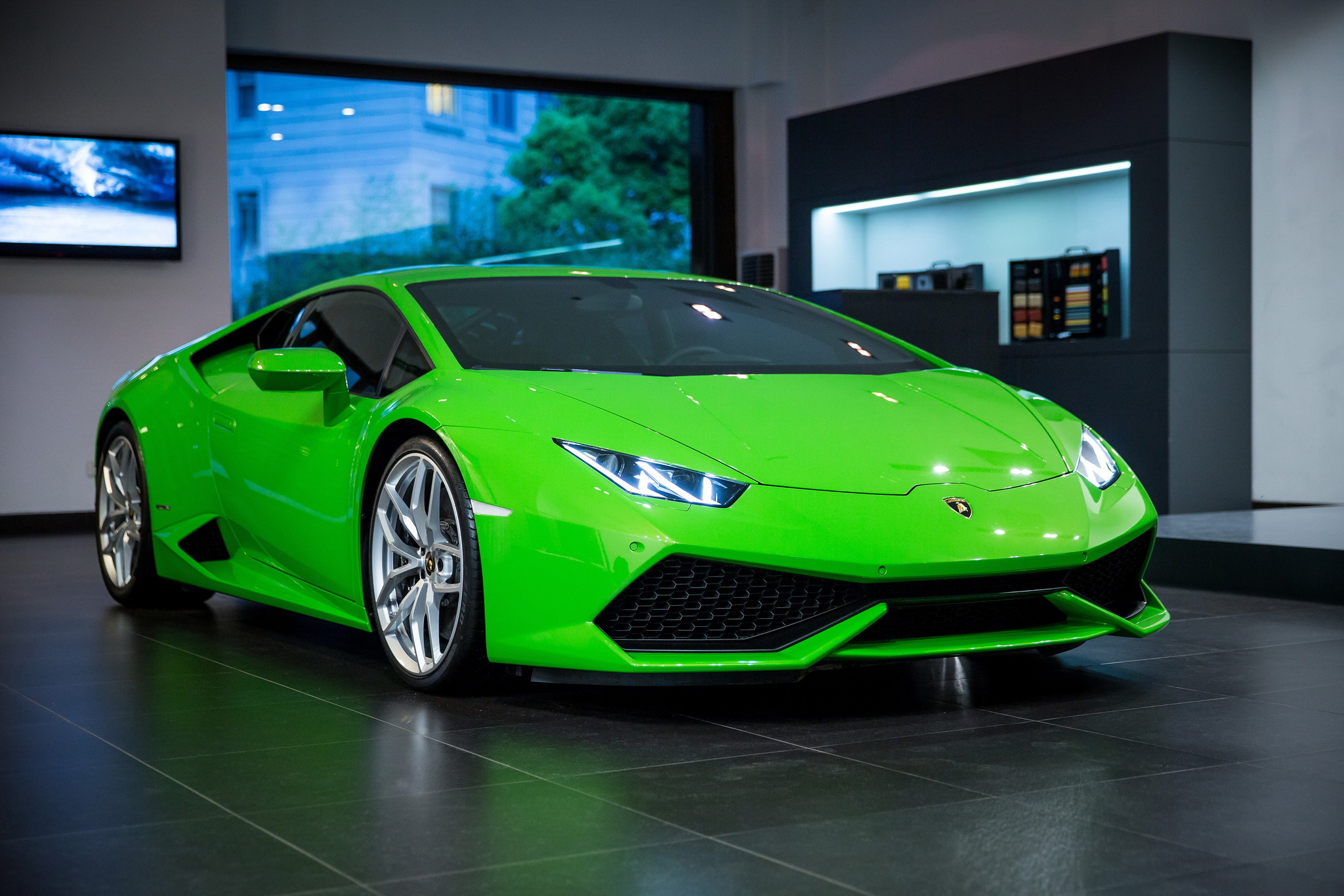 Dark Green Lamborghini