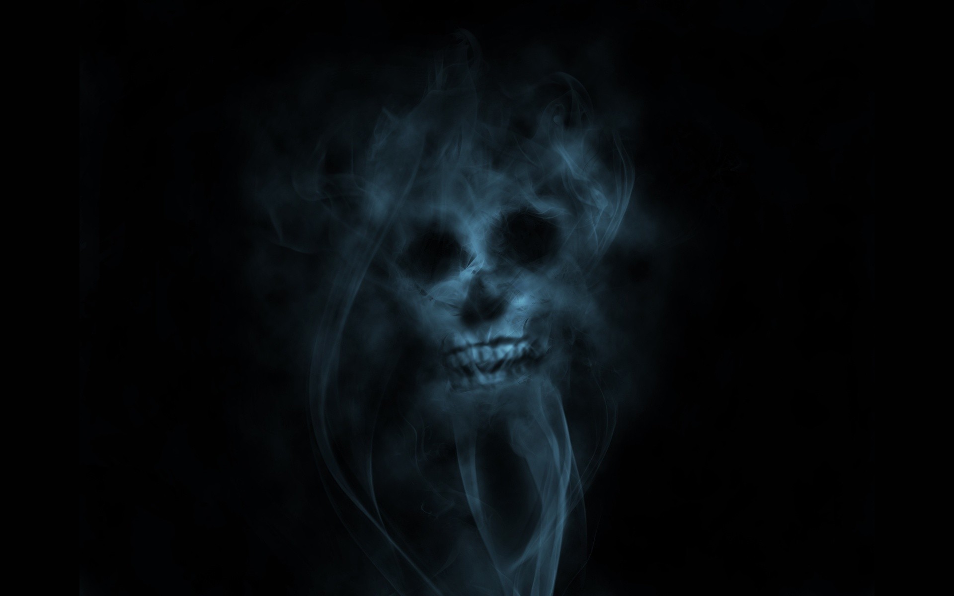 smoke, black, skeletons, background