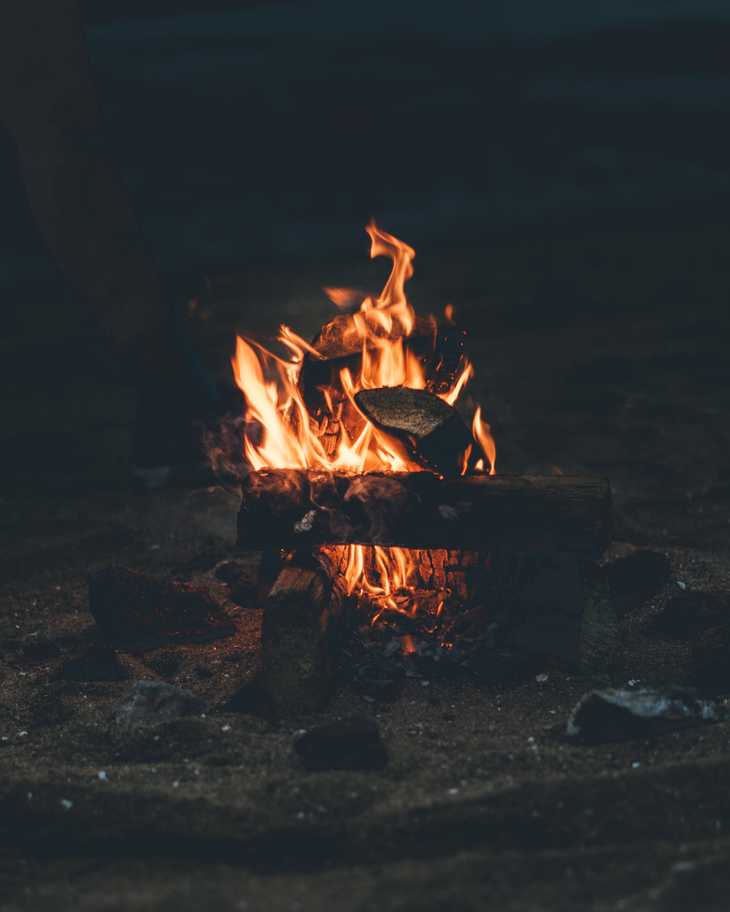 firewood, bonfire, camping, miscellaneous, campsite, fire, night, miscellanea