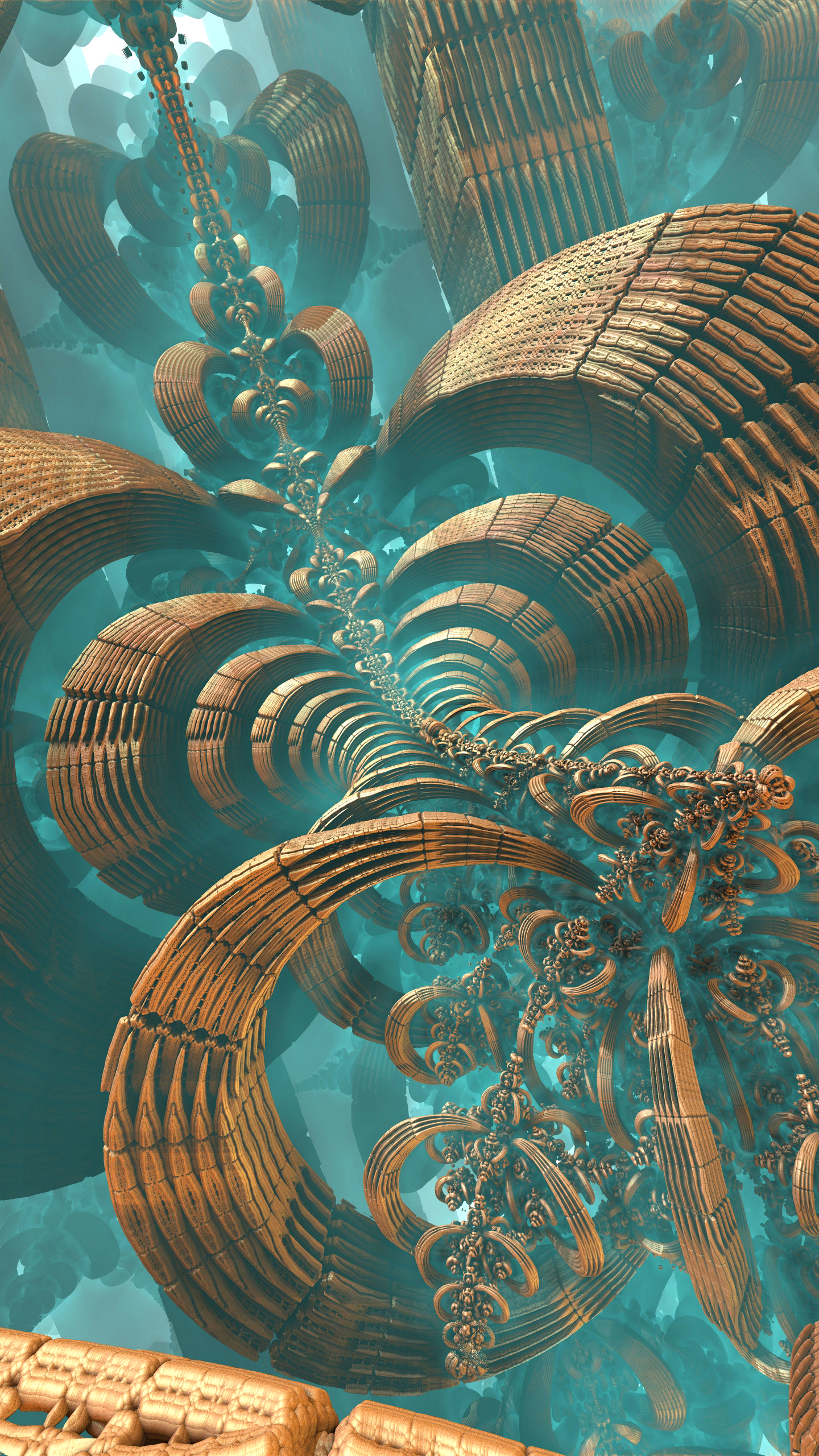 Download mobile wallpaper Abstract, 3D, Brown, Fractal, Cgi, Mandelbulb 3D for free.